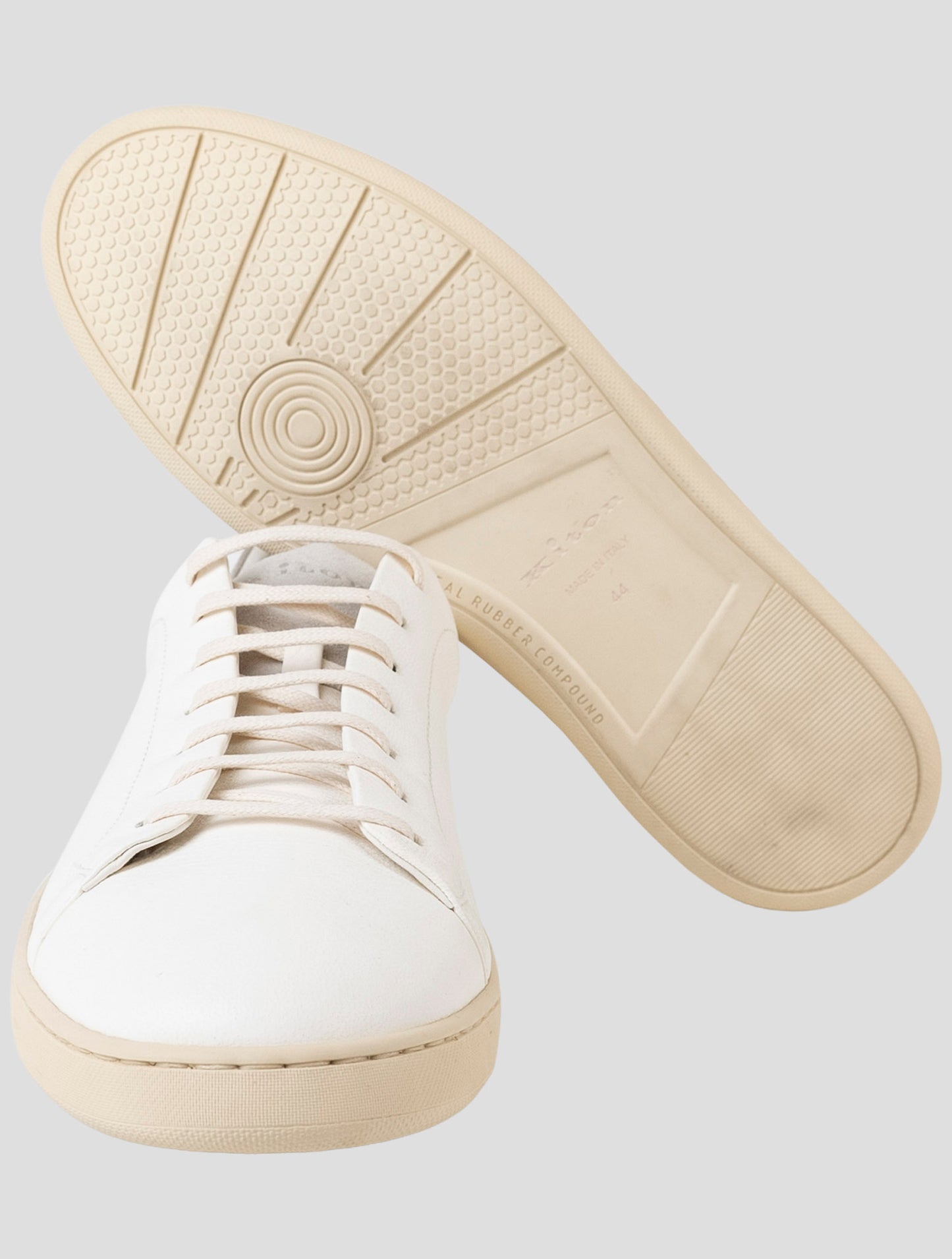 Kiton White Leather Sneakers