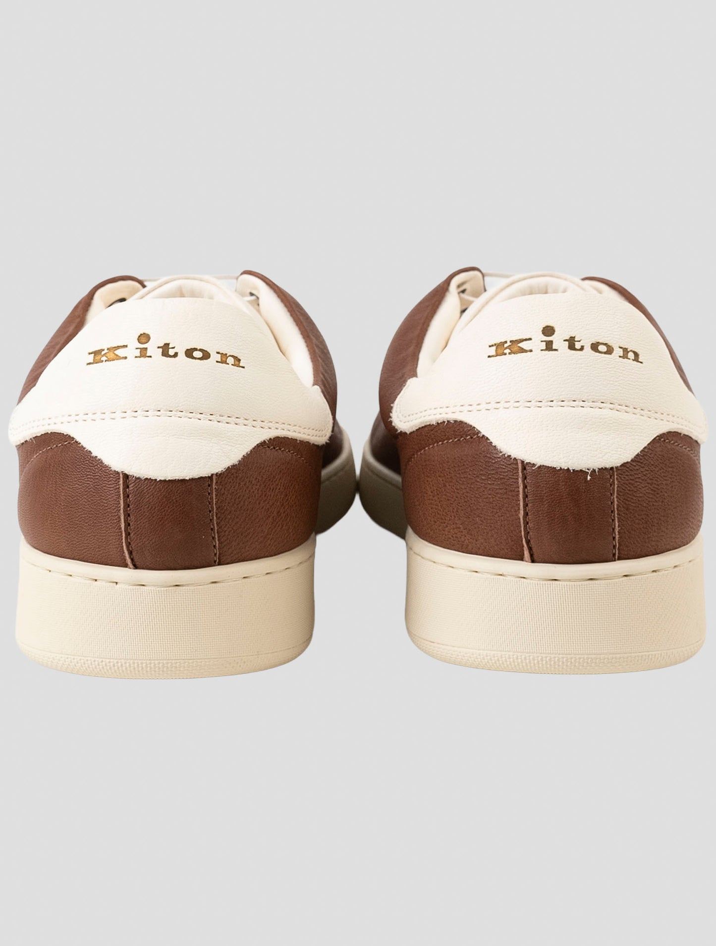 Kiton Brown Leather Sneakers