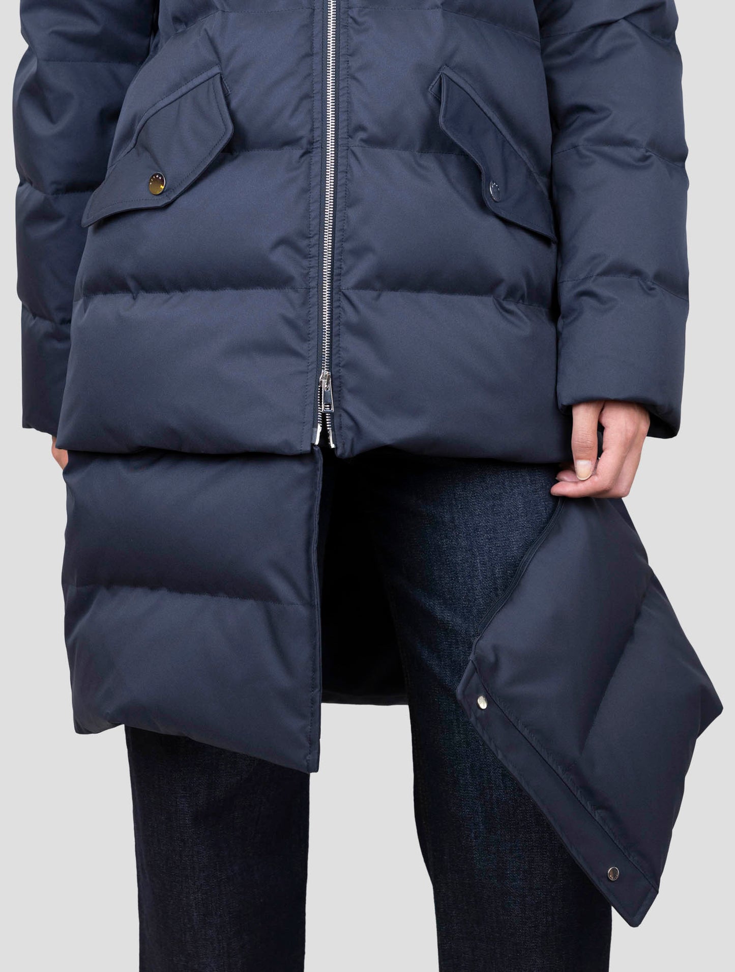 Kiton Blue Pl Pu Overcoat