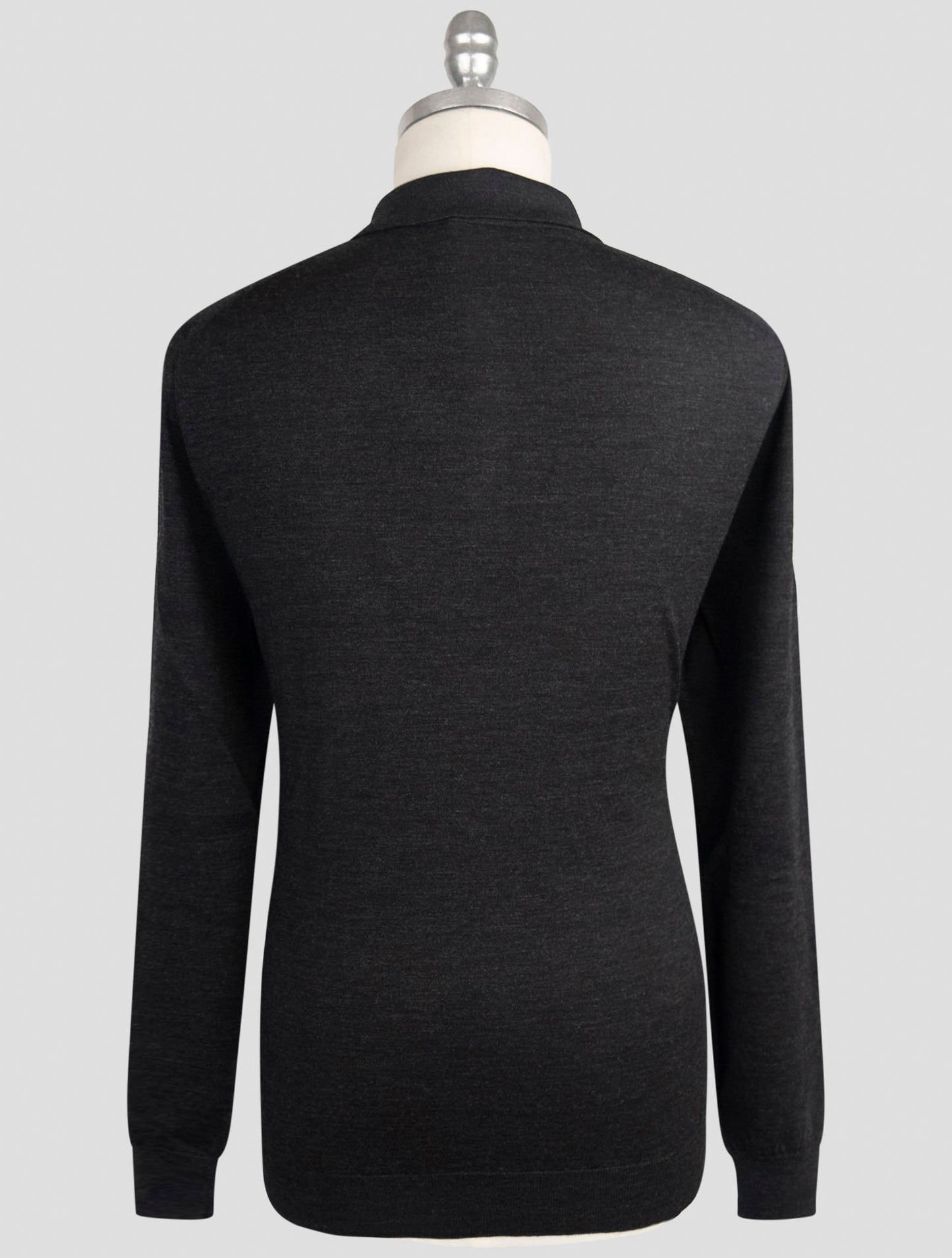 Kiton Dark Gray Wool Sweater Polo