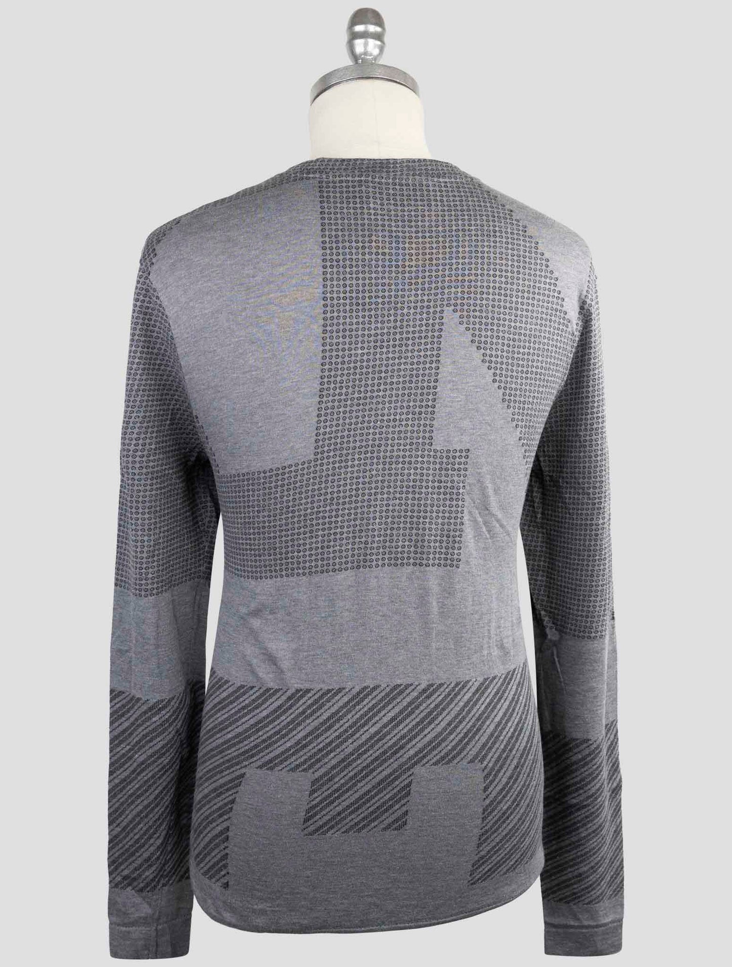 Kiton Knt Gray Cotton Sweater Crewneck