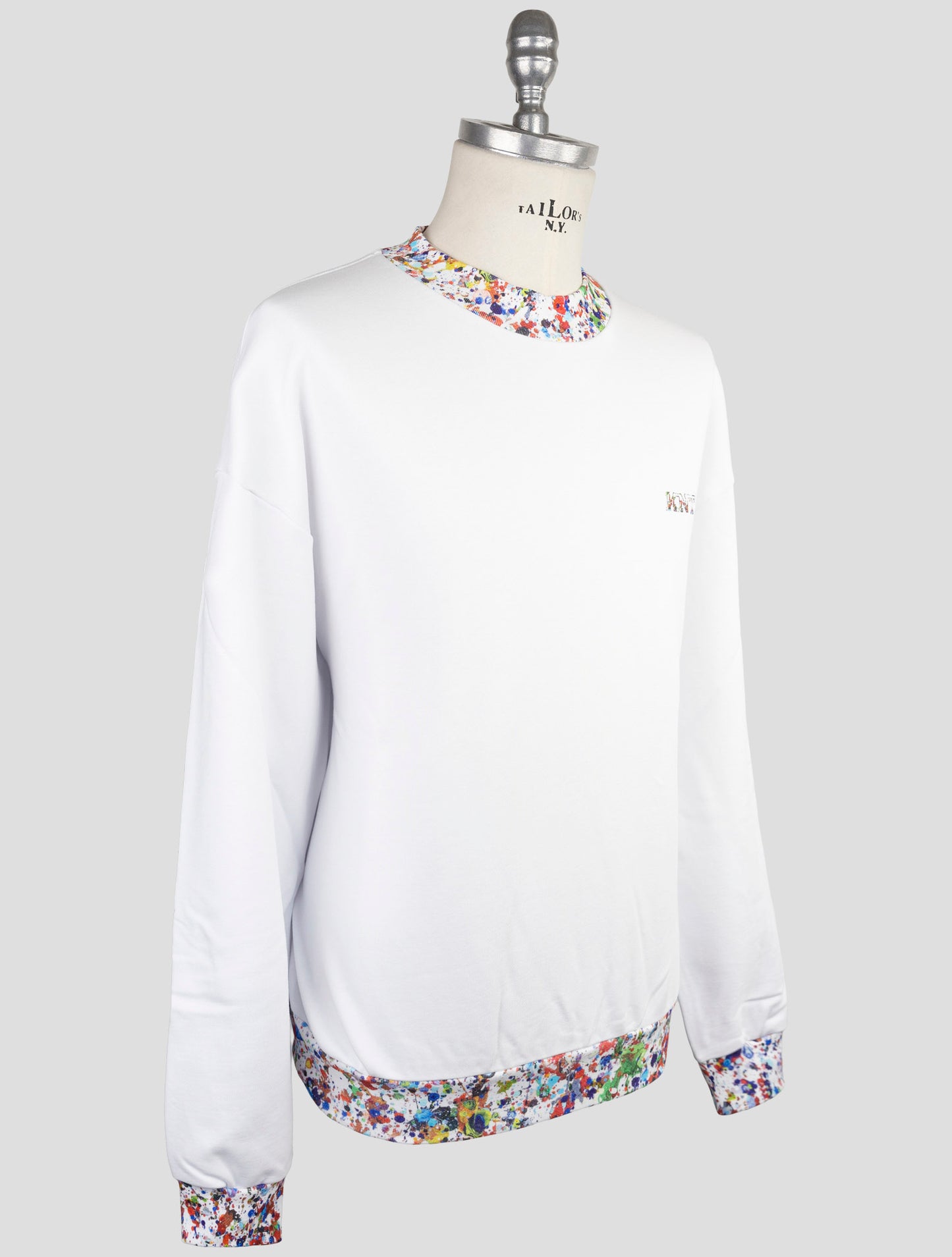 Kiton Knt White Cotton Sweater Crewneck