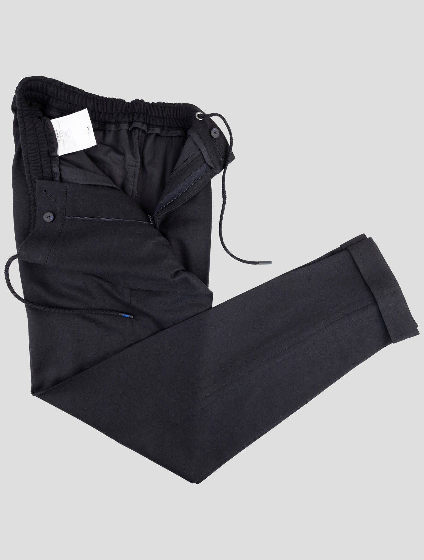 Kiton Knt Black Virgin Wool Pants