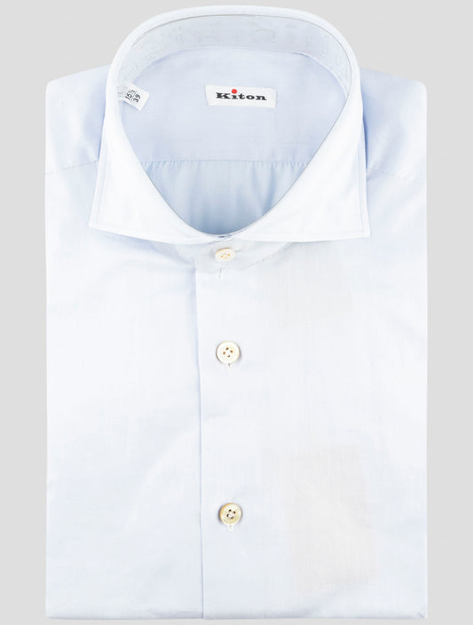Kiton Light Blue Cotton Shirt