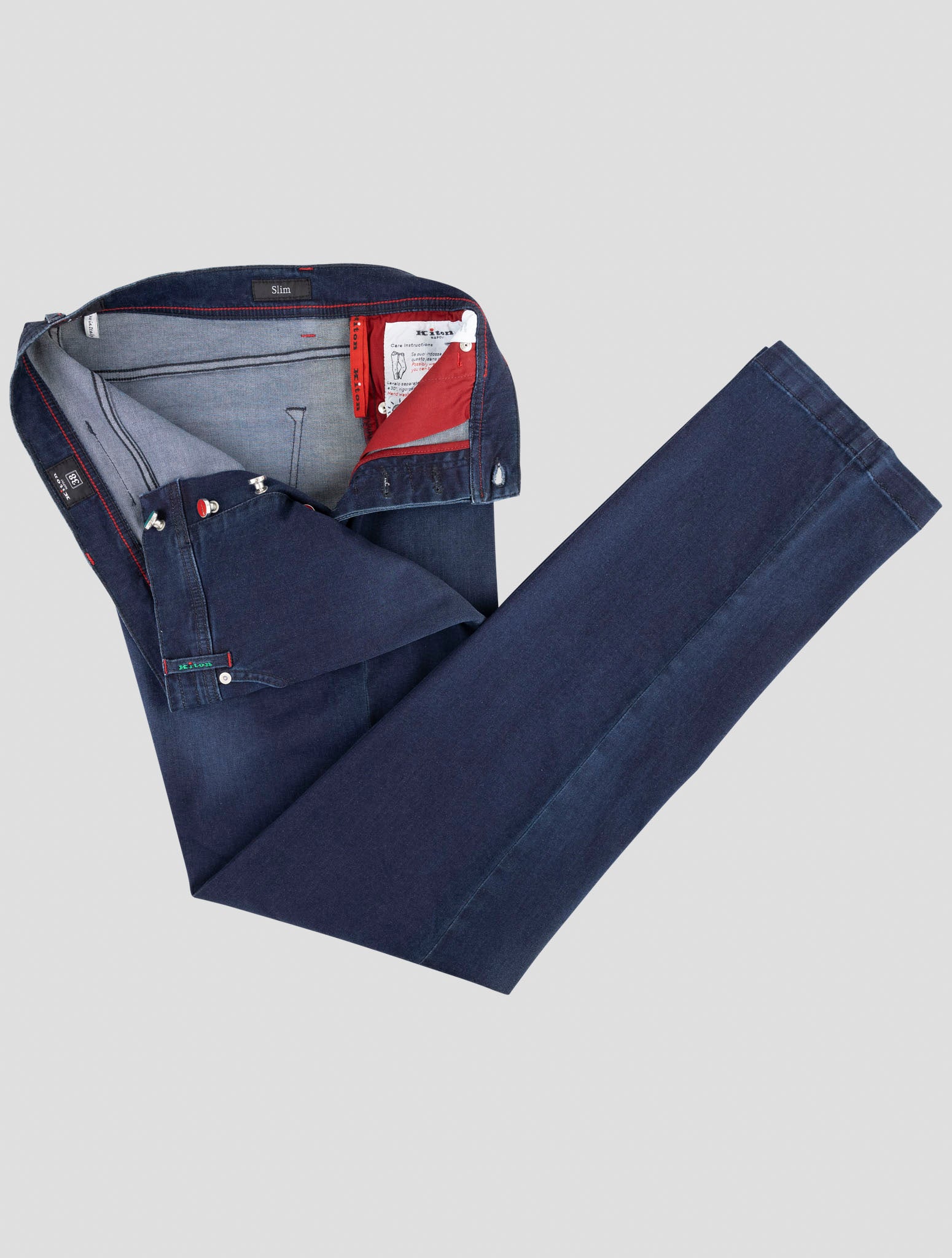 Kiton Blue Cotton Ea Jeans