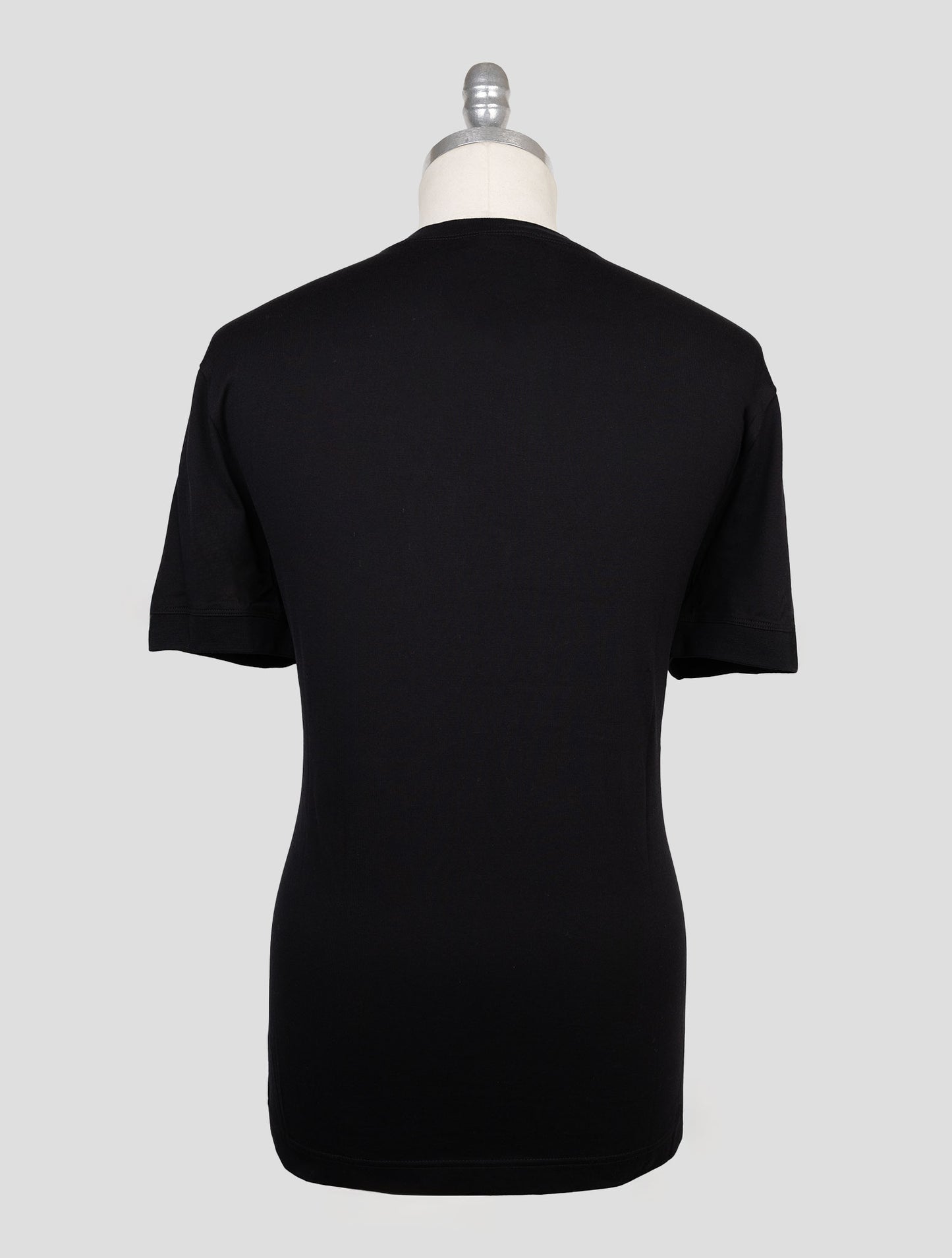 Kiton Knt Black Cotton T-Shirt
