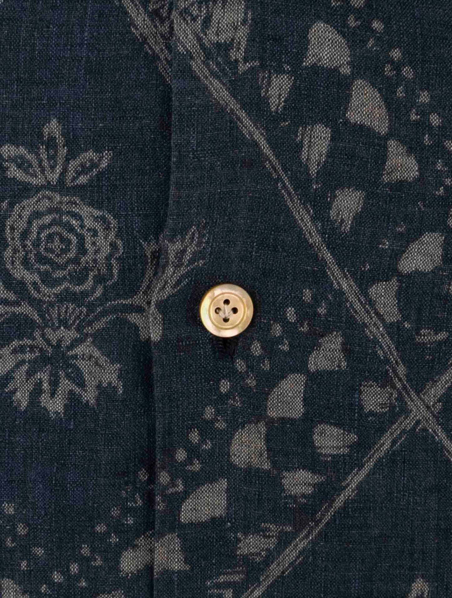 Kiton Blue Linen Shirt