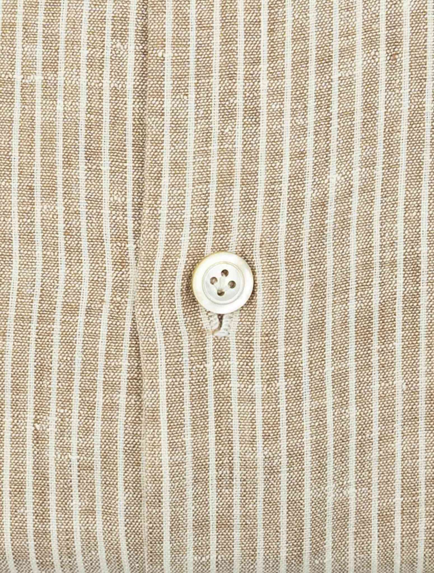 Kiton Brown Linen Ea Pl Shirt