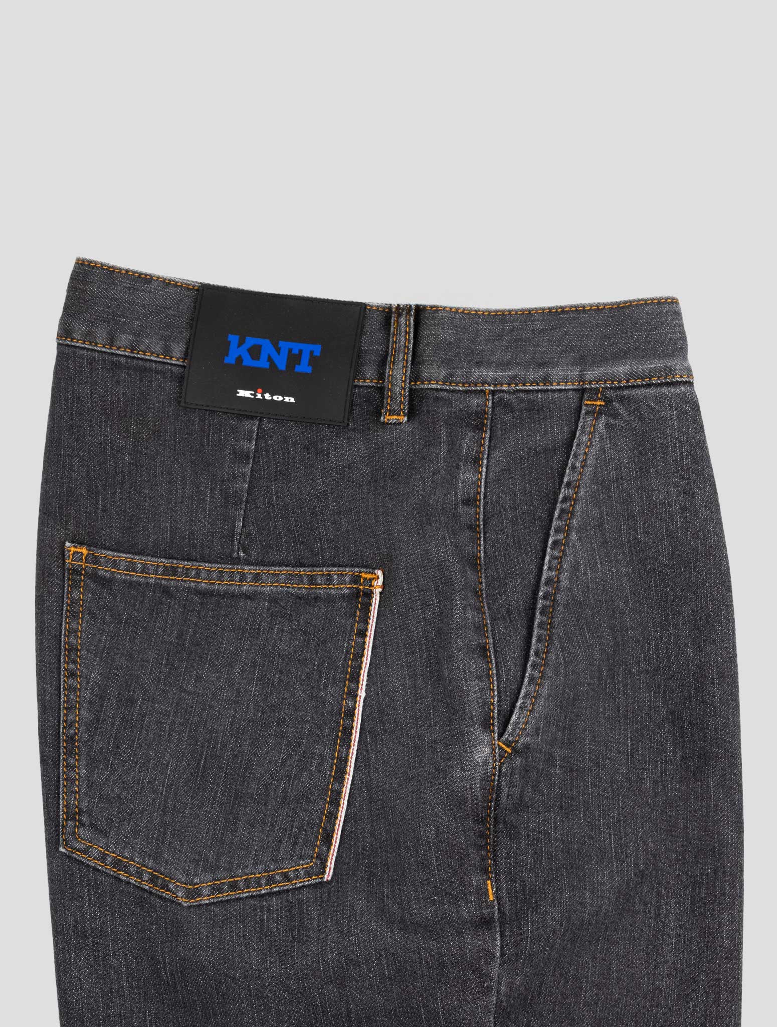 Kiton Knt Gray Cotton Pe Jeans