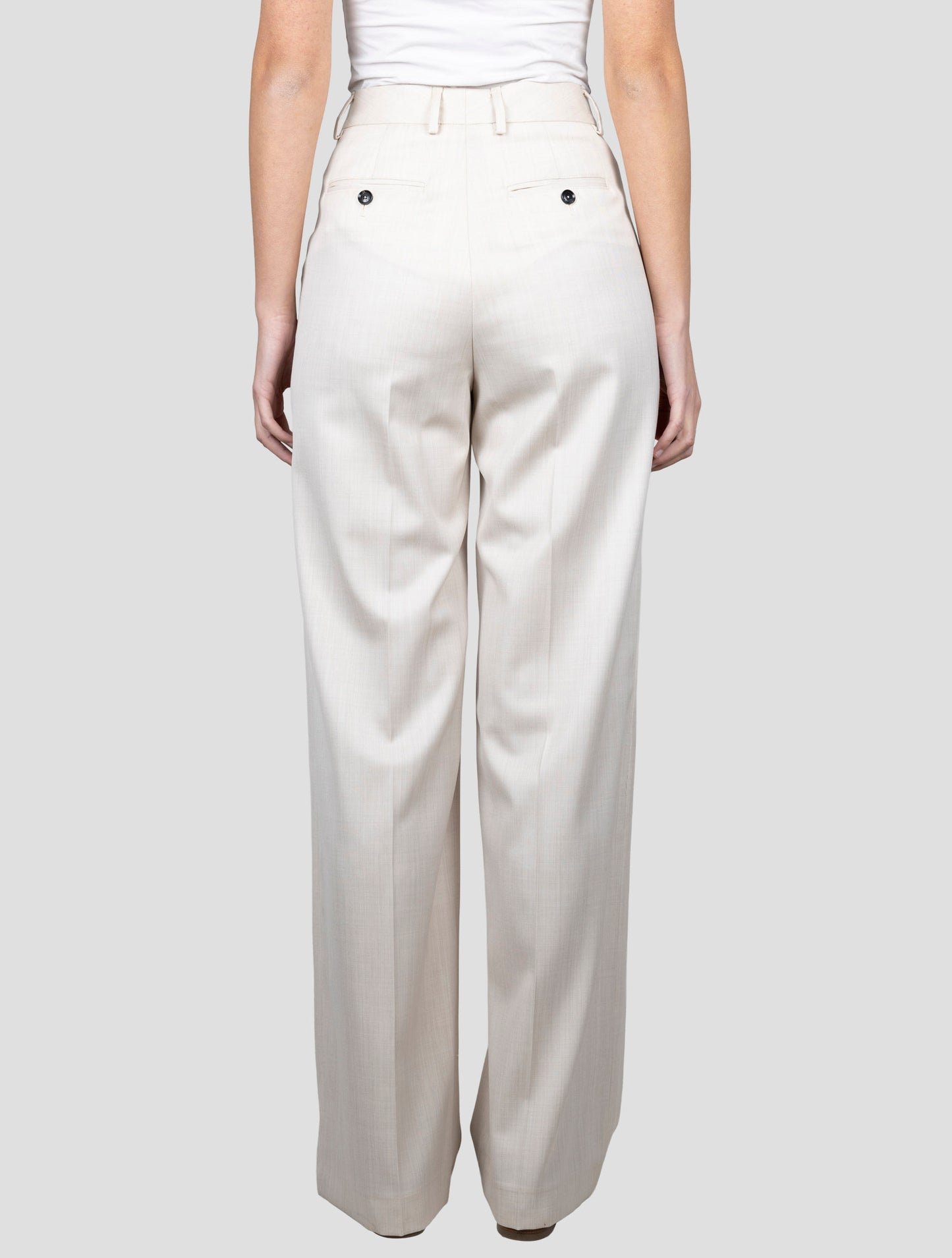 Kiton Beige Virgin Wool Pants