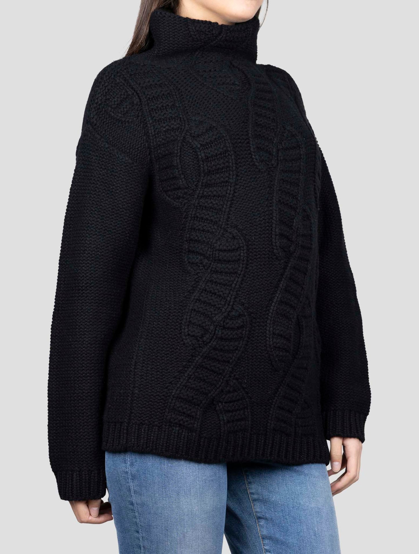 Kiton Black Cashmere Sweater Turtleneck