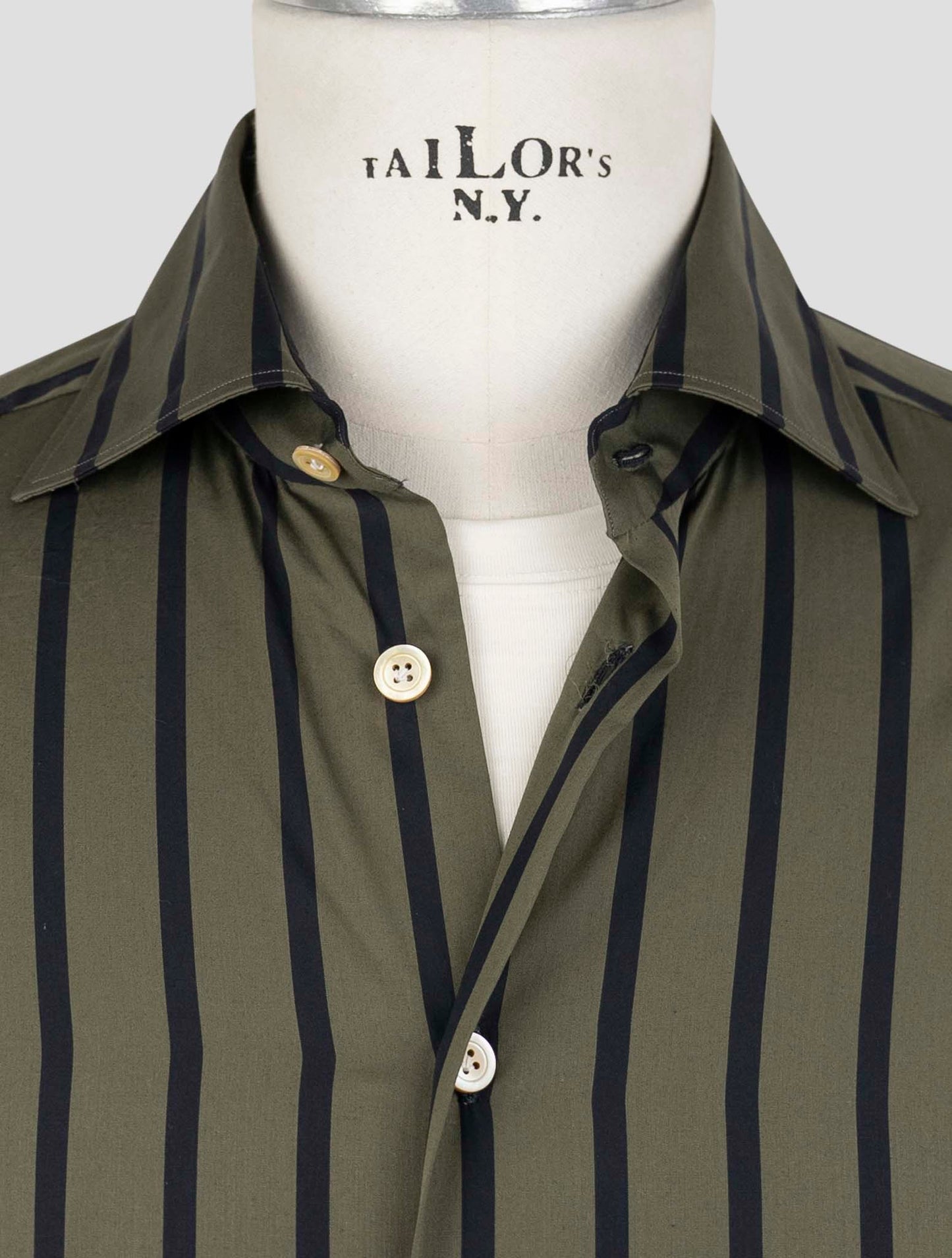 Kiton Green Cotton Shirt