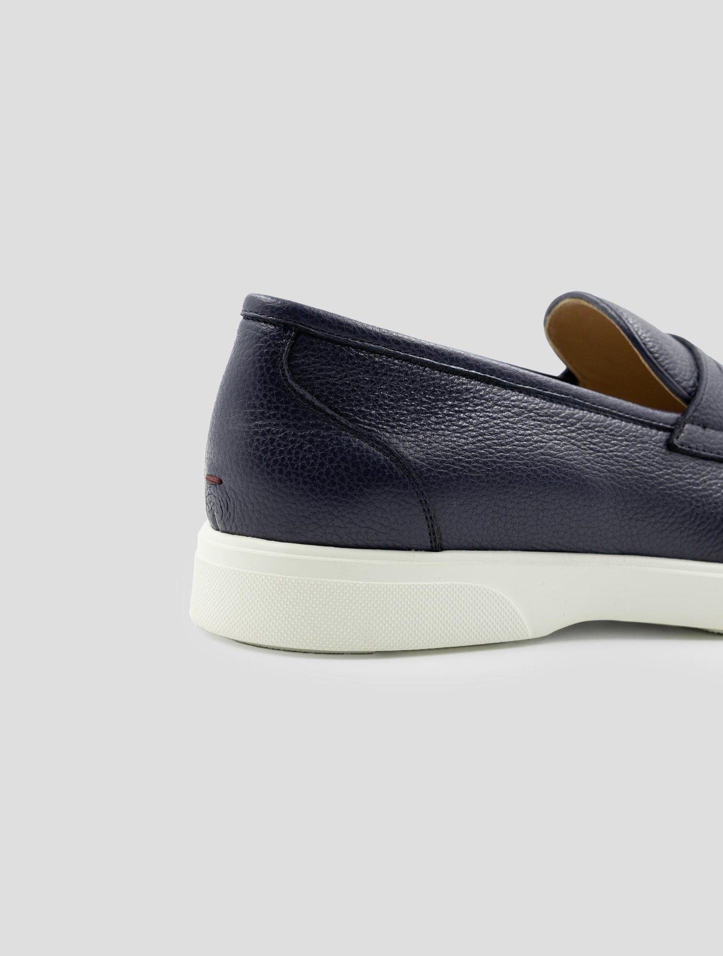 Kiton Blue Leather Loafers