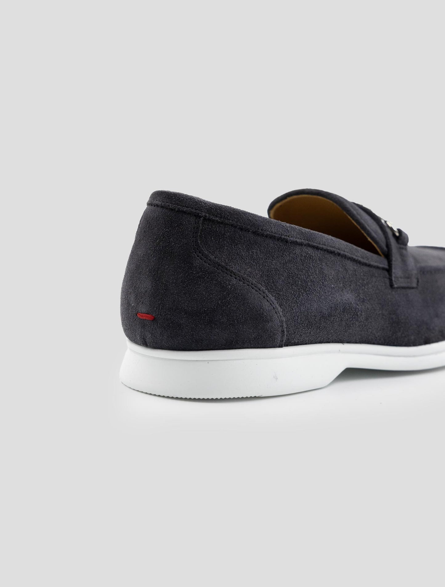 Kiton Gray Leather Suede Loafers