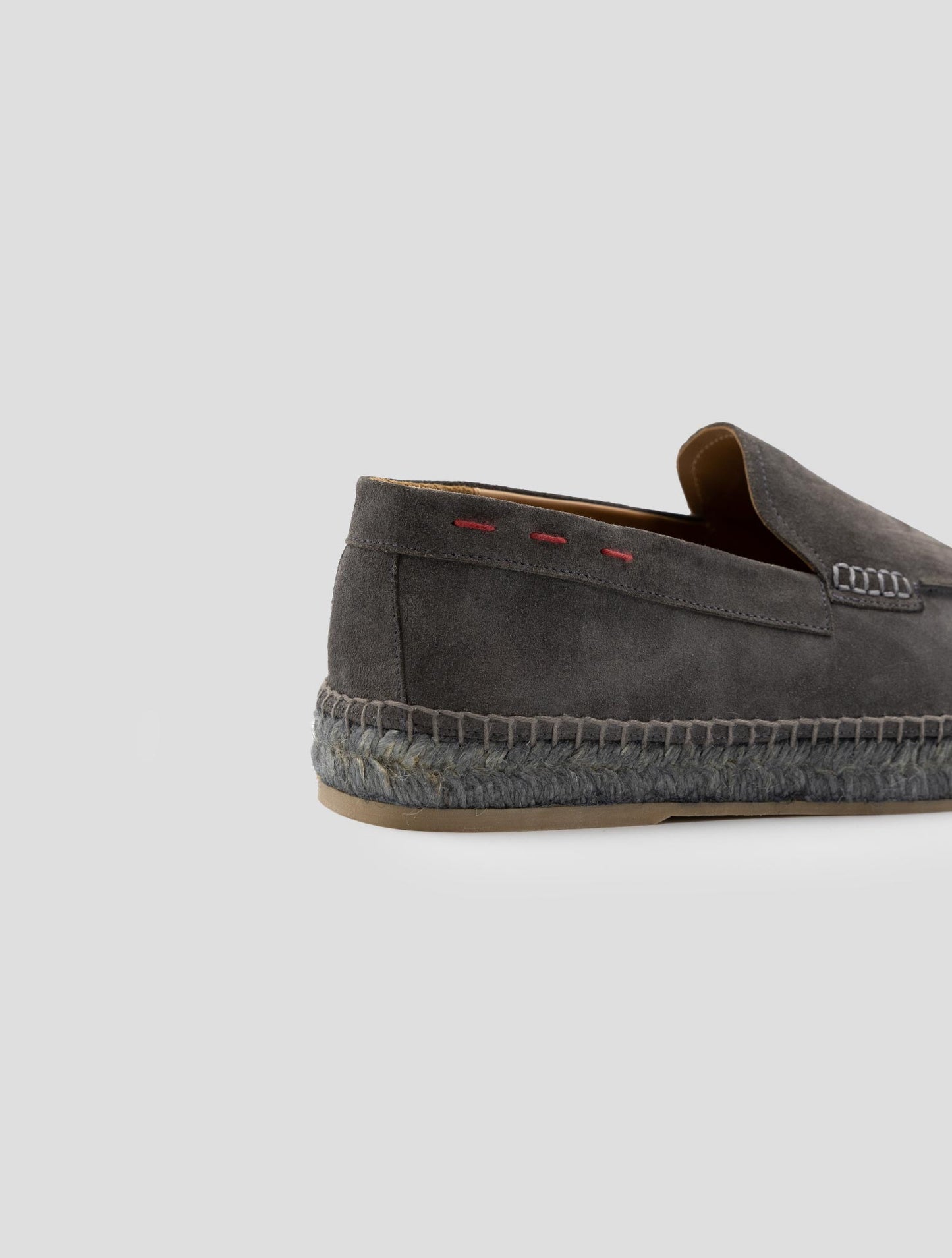 Kiton Brown Leather Suede Espadrillas