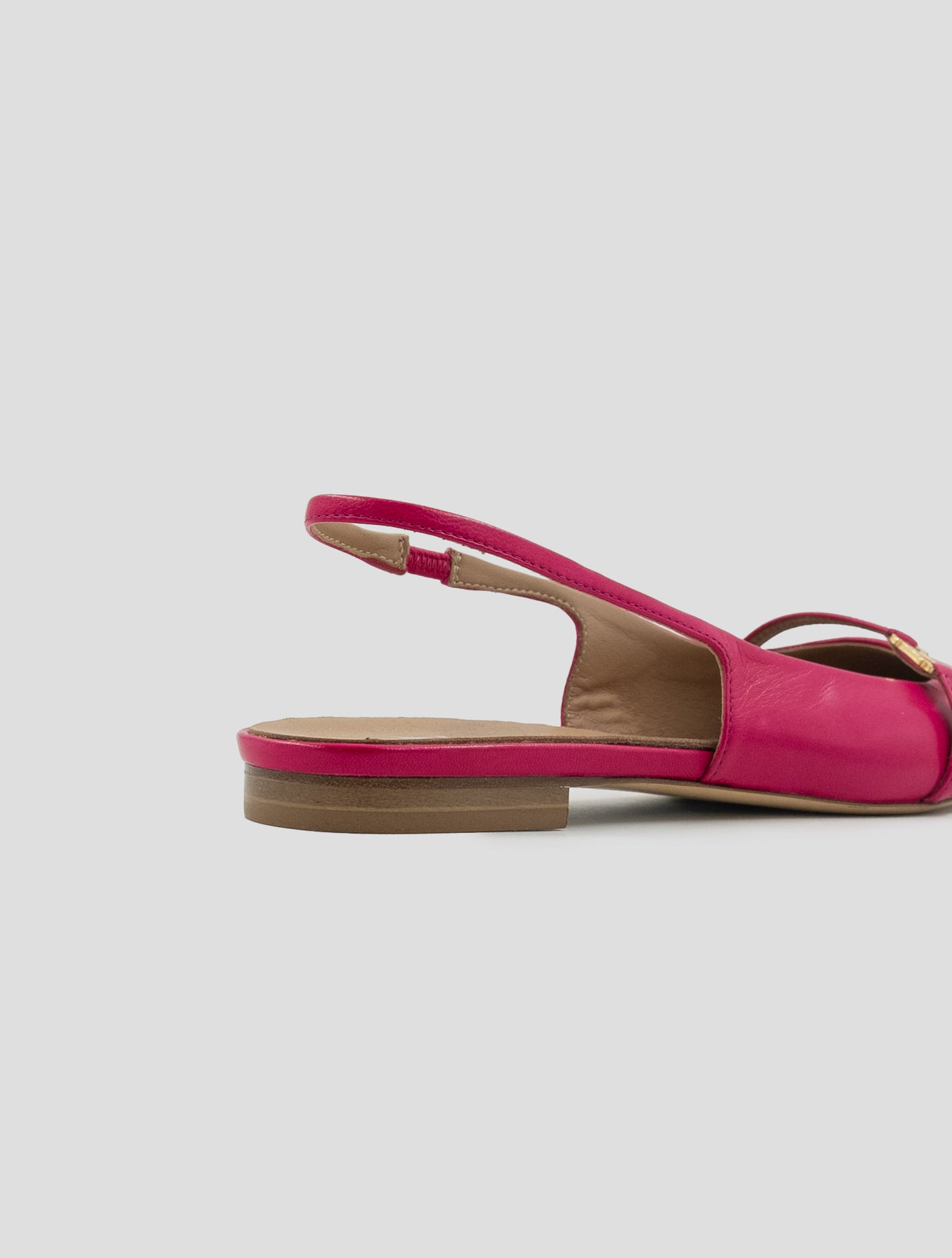 Kiton Fucsia Leather Ballerina