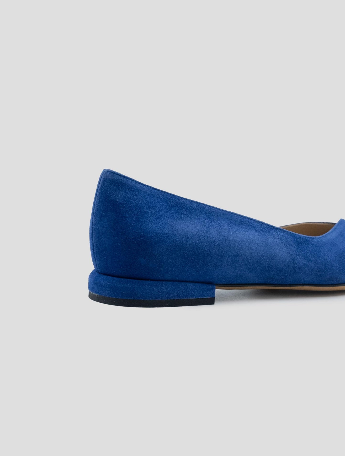 Kiton Blue Leather Suede Ballerina