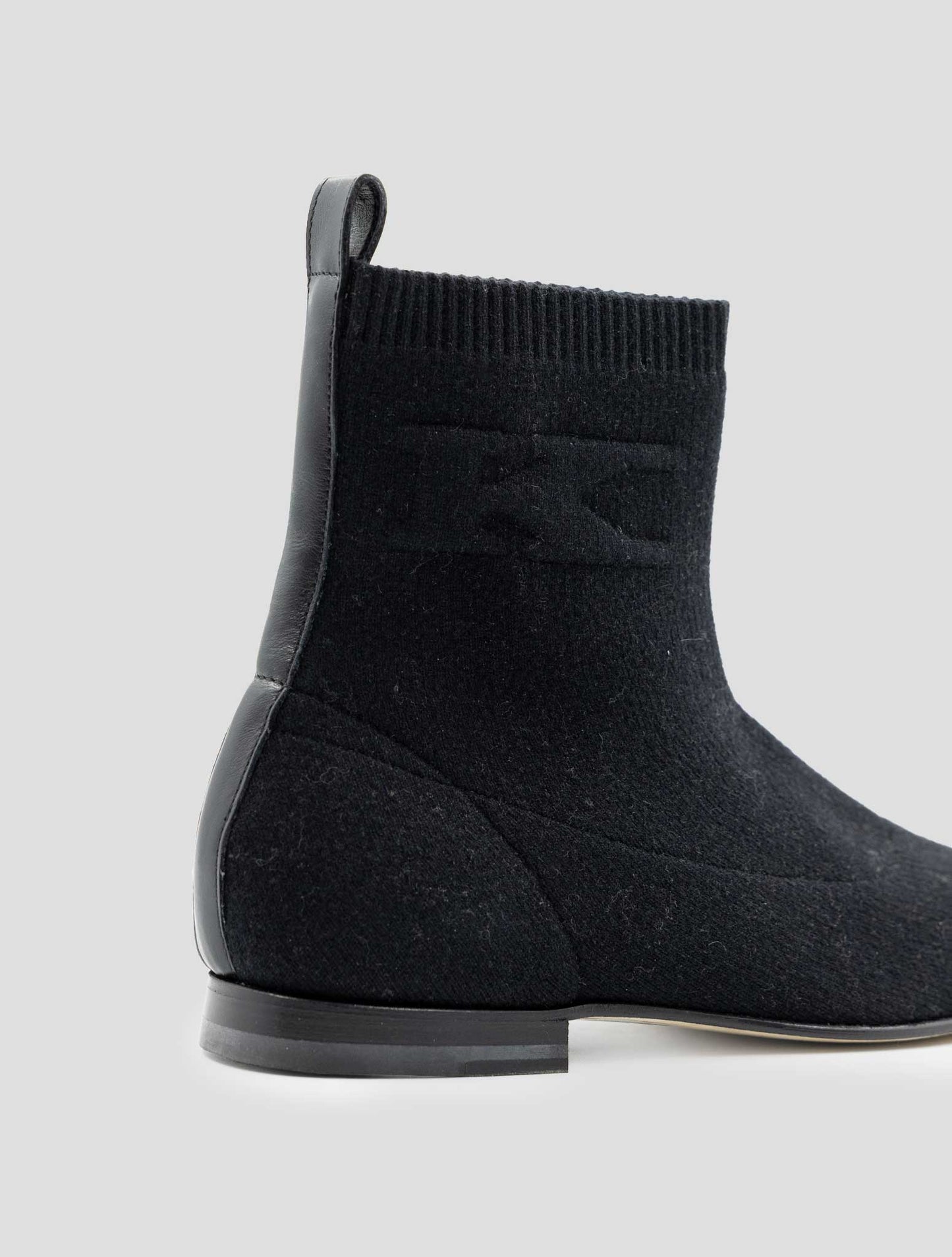Kiton Black Cashmere Boots