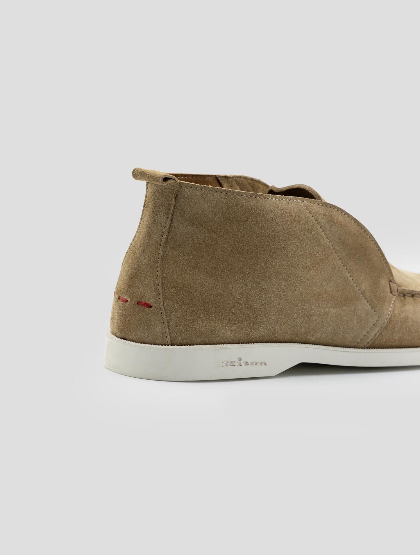 Kiton Beige Leather Suede Loafers