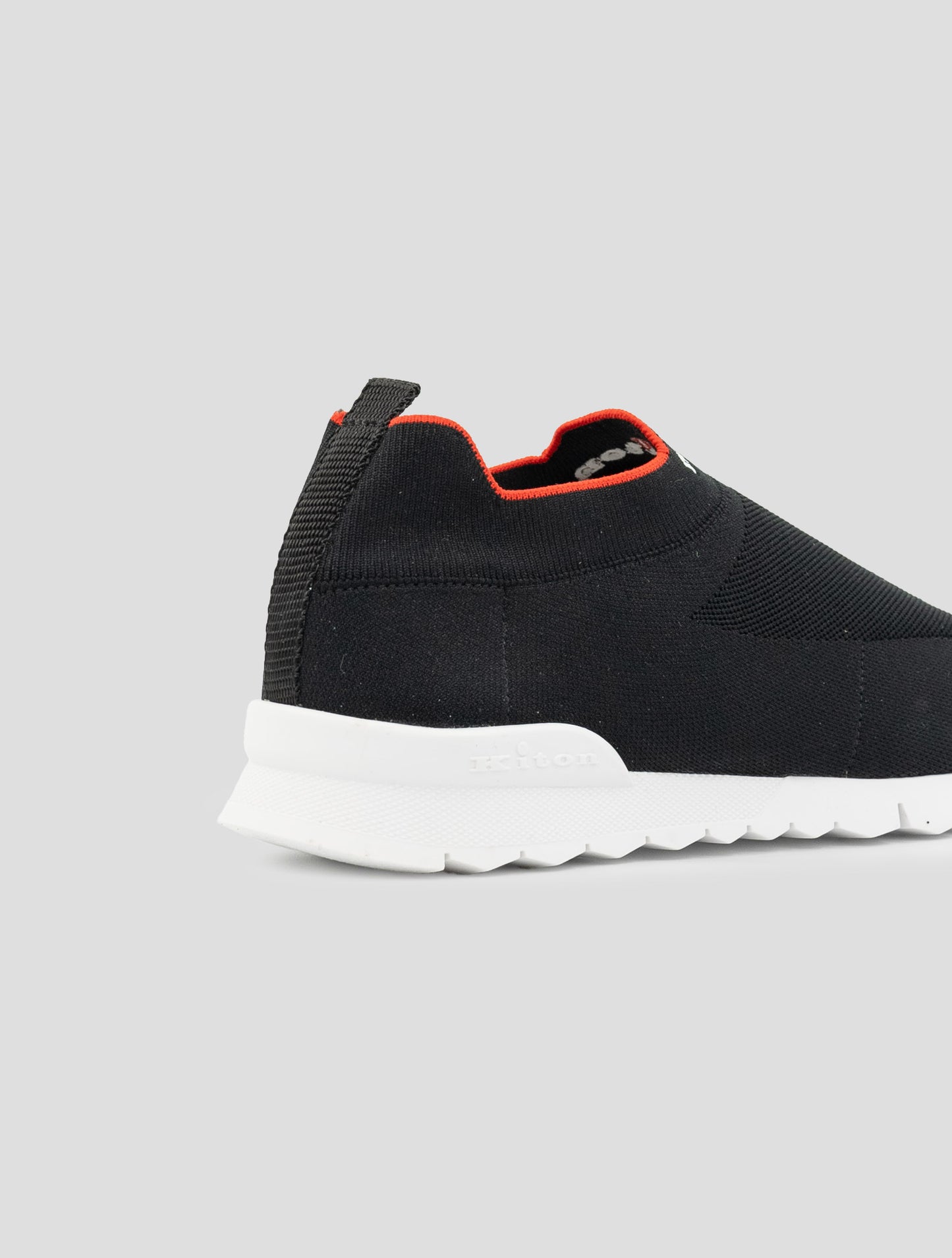 Kiton Black Red Cotton Ea Sneakers