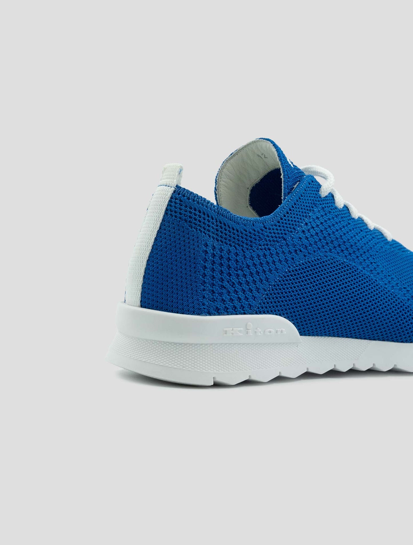 Kiton Blue Cotton Ea Sneakers