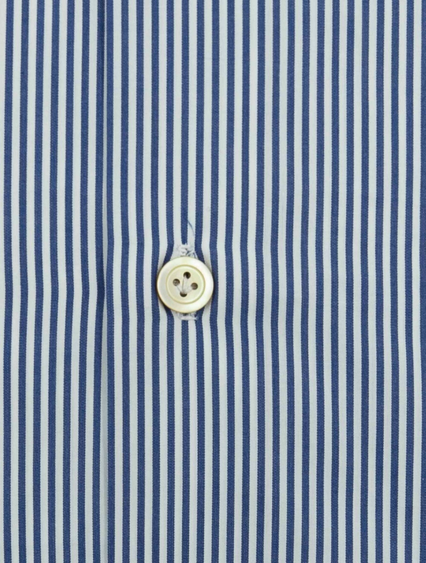 Kiton Blue White Cotton Shirt