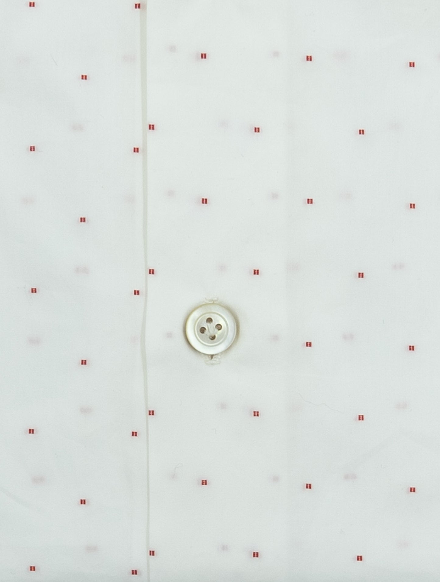 Kiton White Red Cotton Shirt
