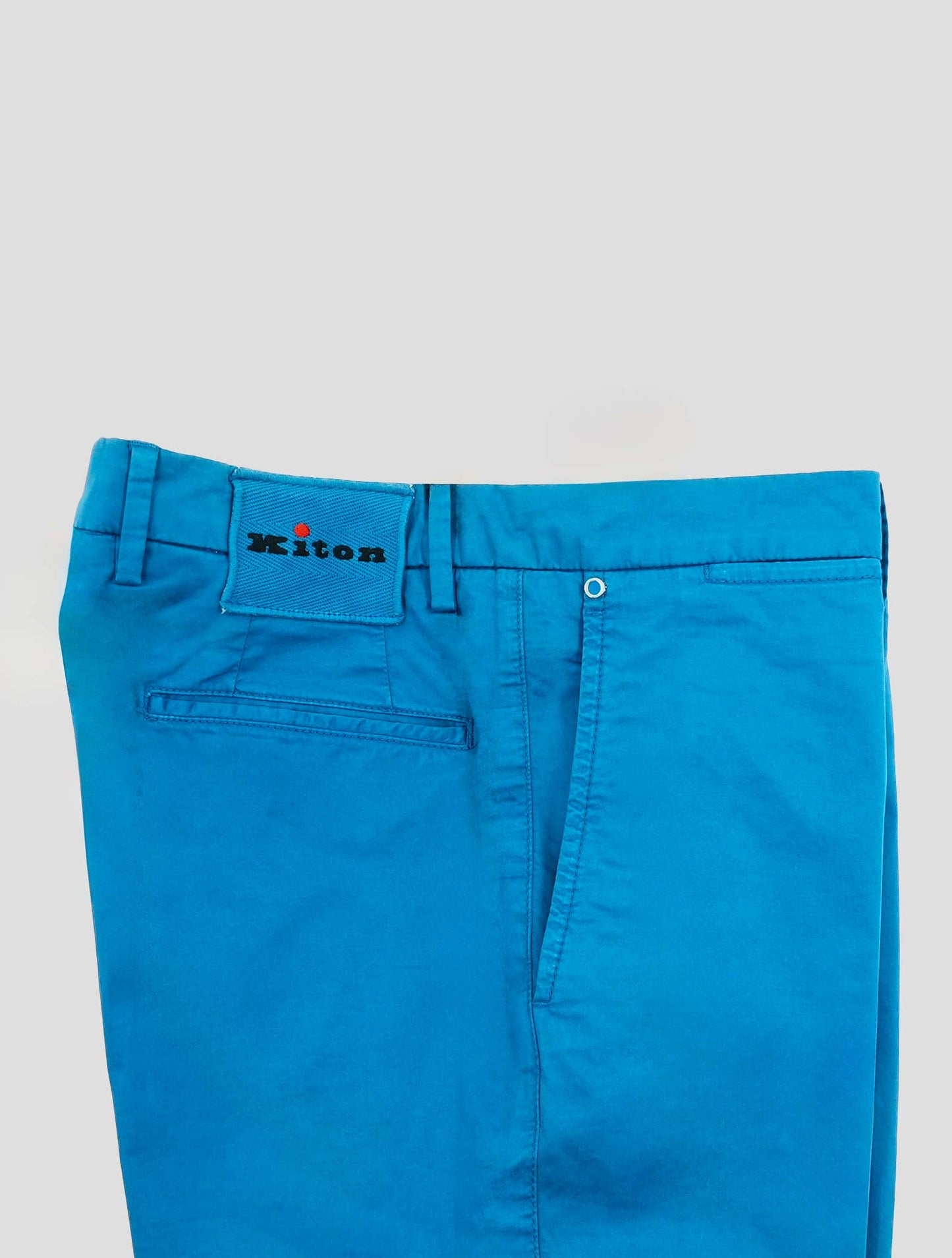 Kiton Blue Cotton Ea Pants