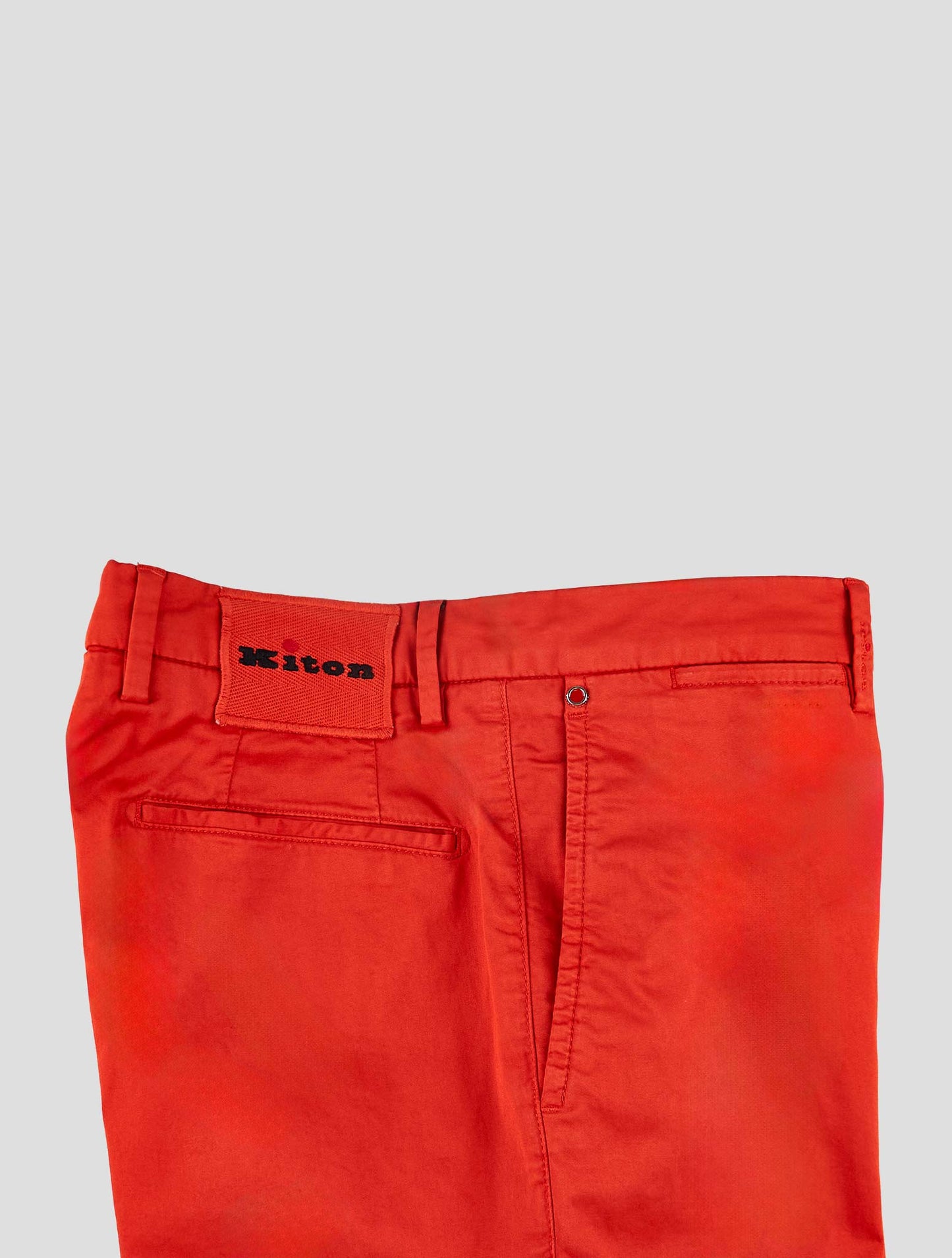 Kiton Orange Cotton Ea Pants