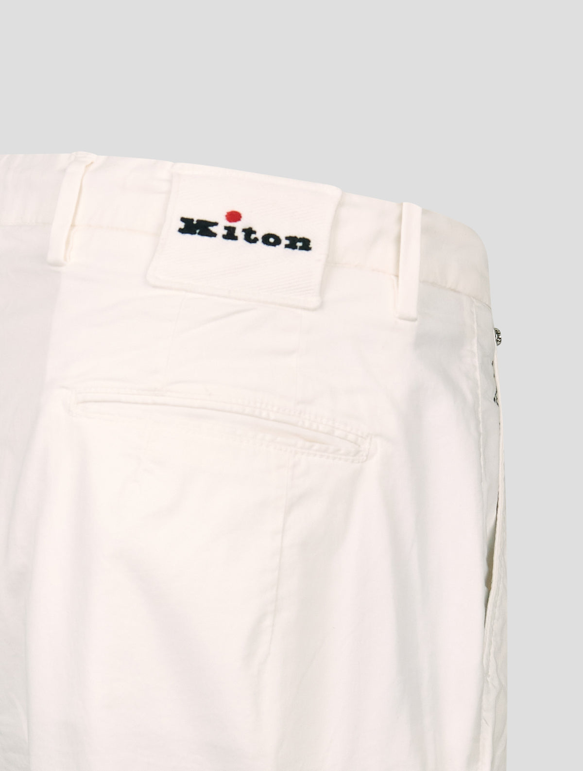Kiton White Cotton Ea Pants