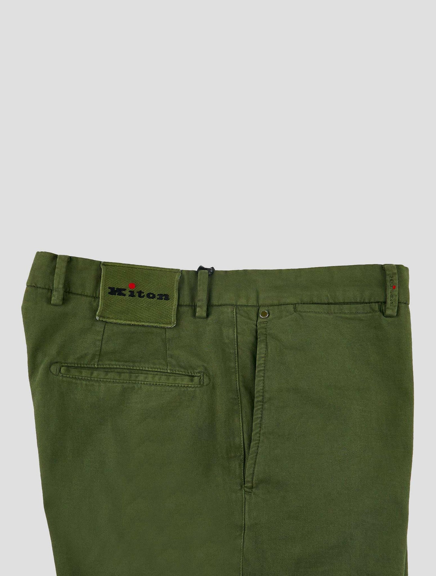 Kiton Green Cotton Cashmere Ea Pants