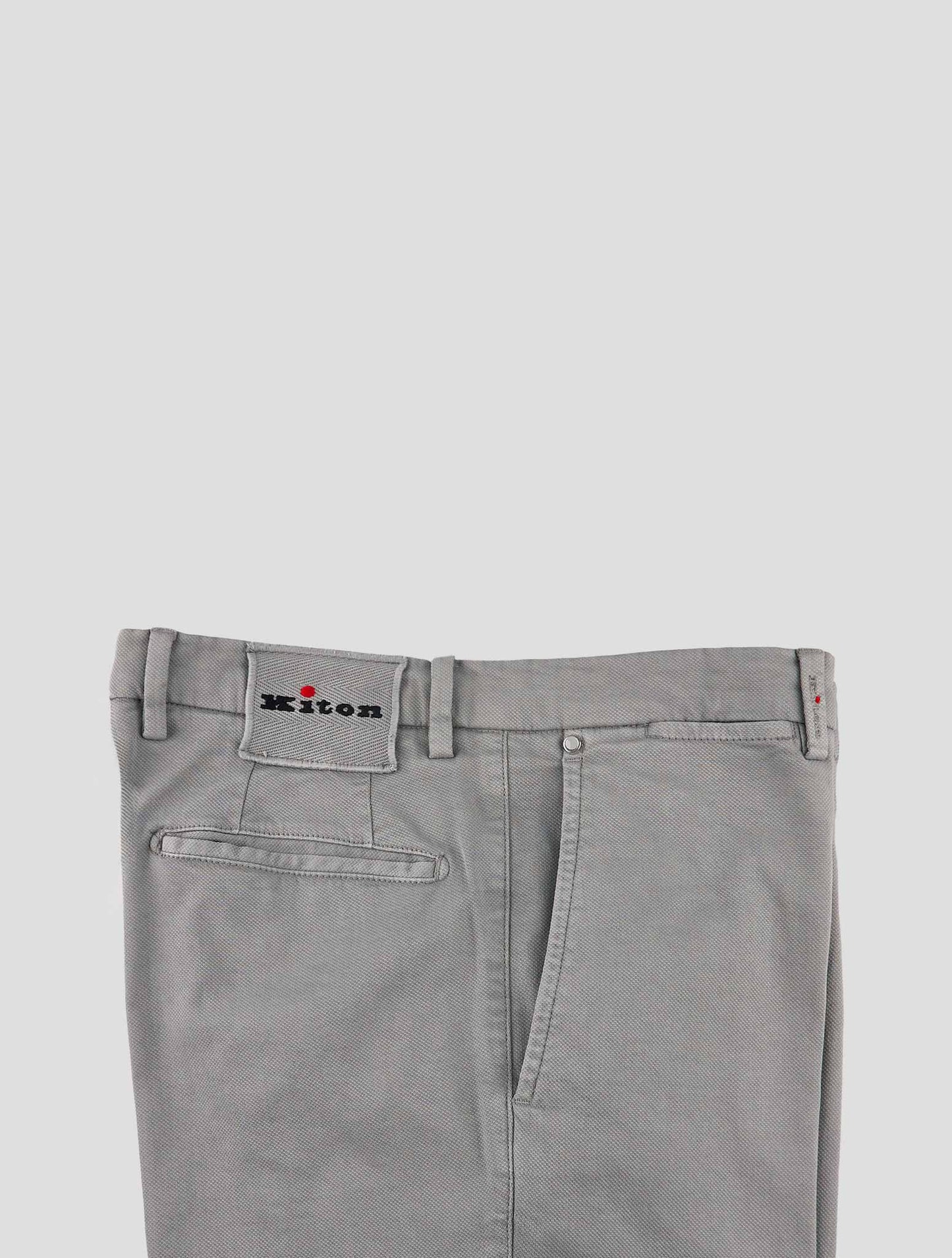 Kiton Gray Cotton Ea Pants