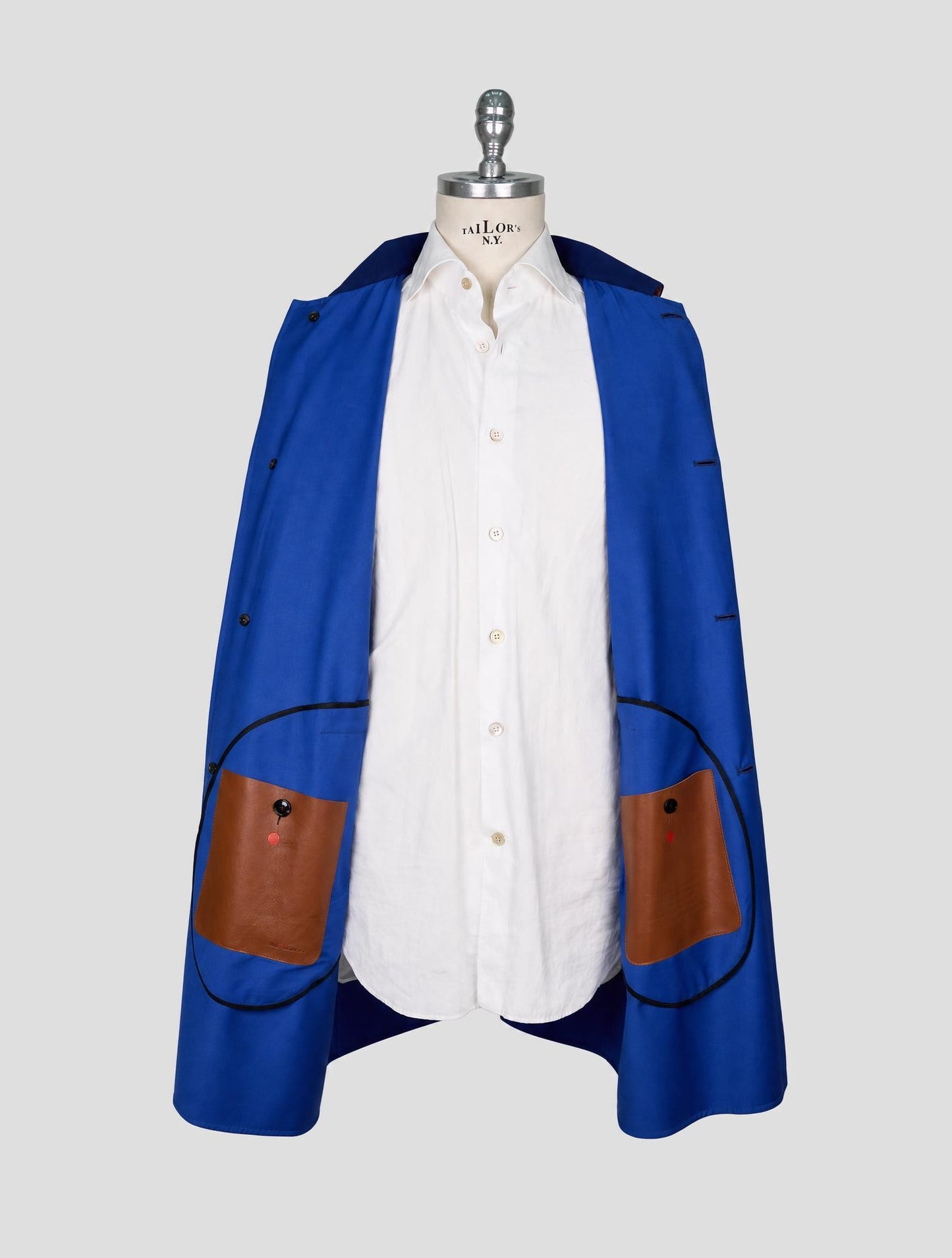 Kiton Blue Pa Wool Ea Silk Coat