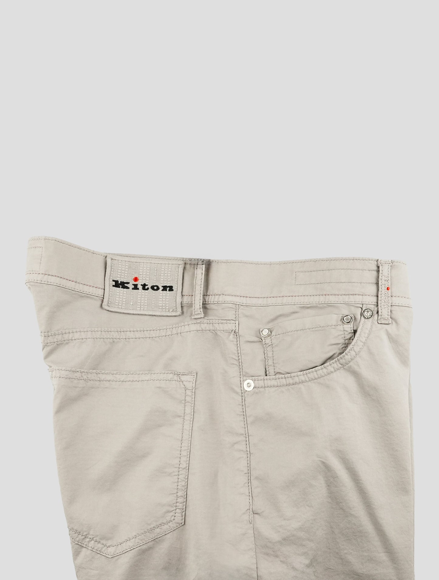 Kiton Gray Cotton Ea Jeans