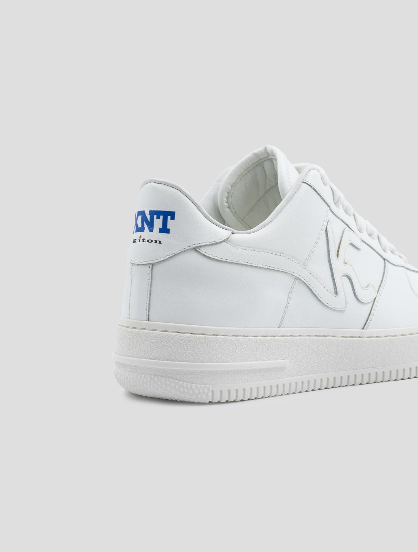 Kiton Knt White Leather Sneakers