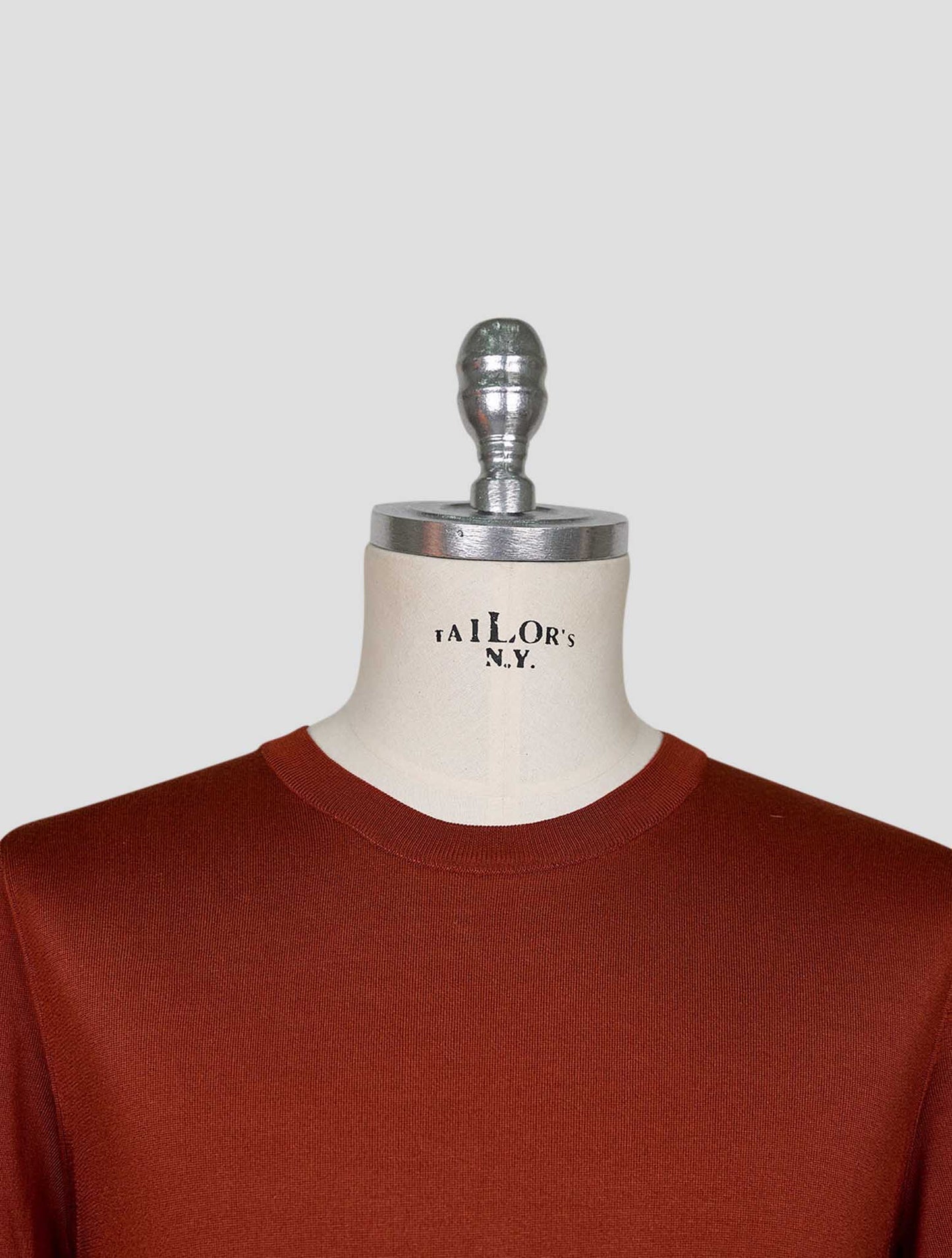 Kiton Burgundy Silk Sweater Crewneck