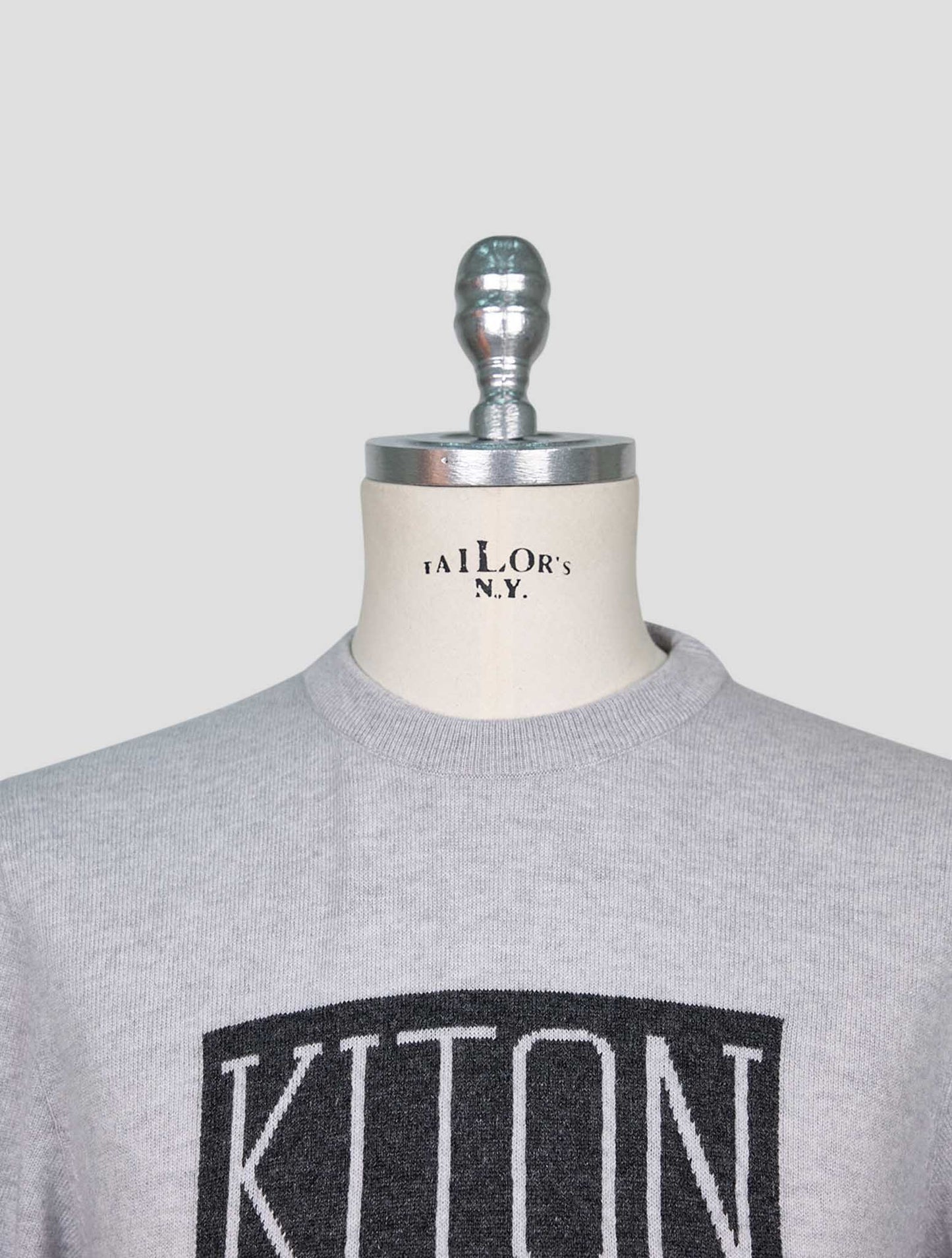 Kiton Gray Cashmere Sweater Crewneck