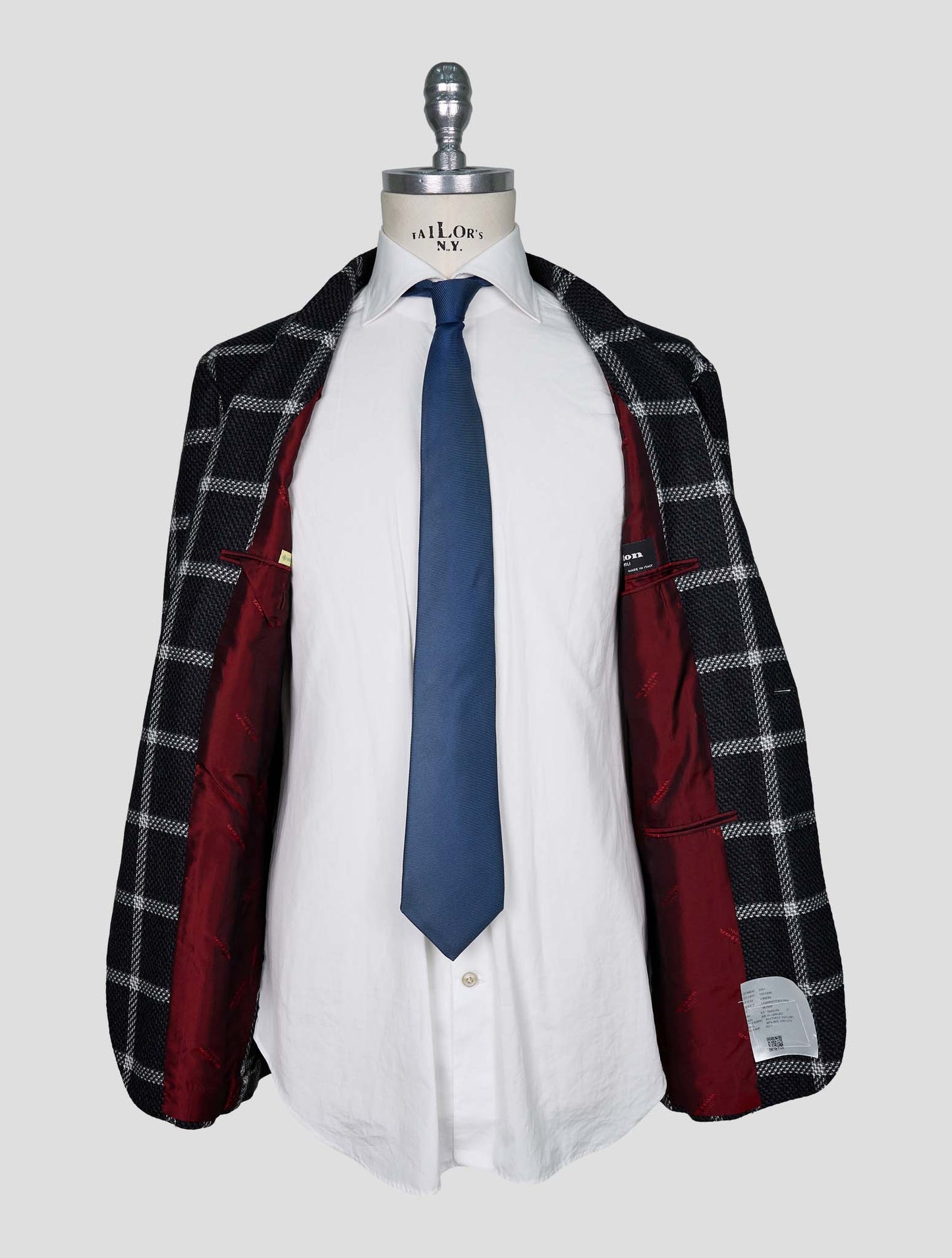 Kiton Gray White Cashmere Blazer