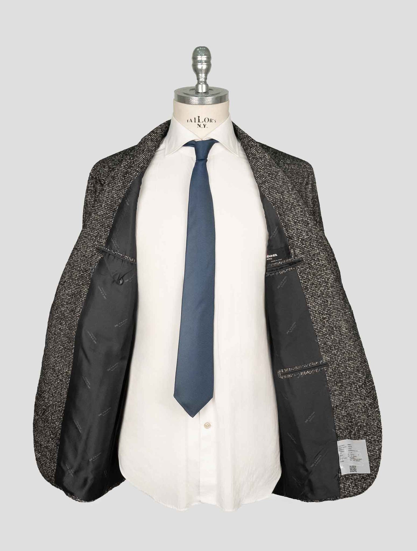 Kiton Gray White Cashmere Alpaca Pa Blazer