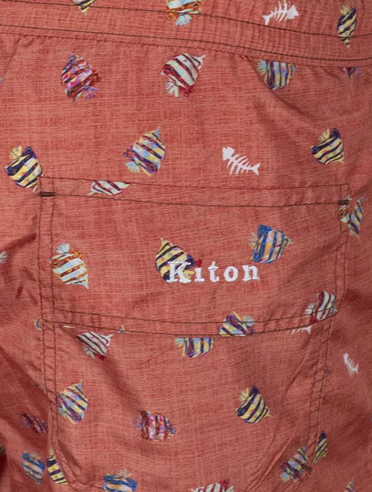 Kiton Orange Pl Swim Trunks