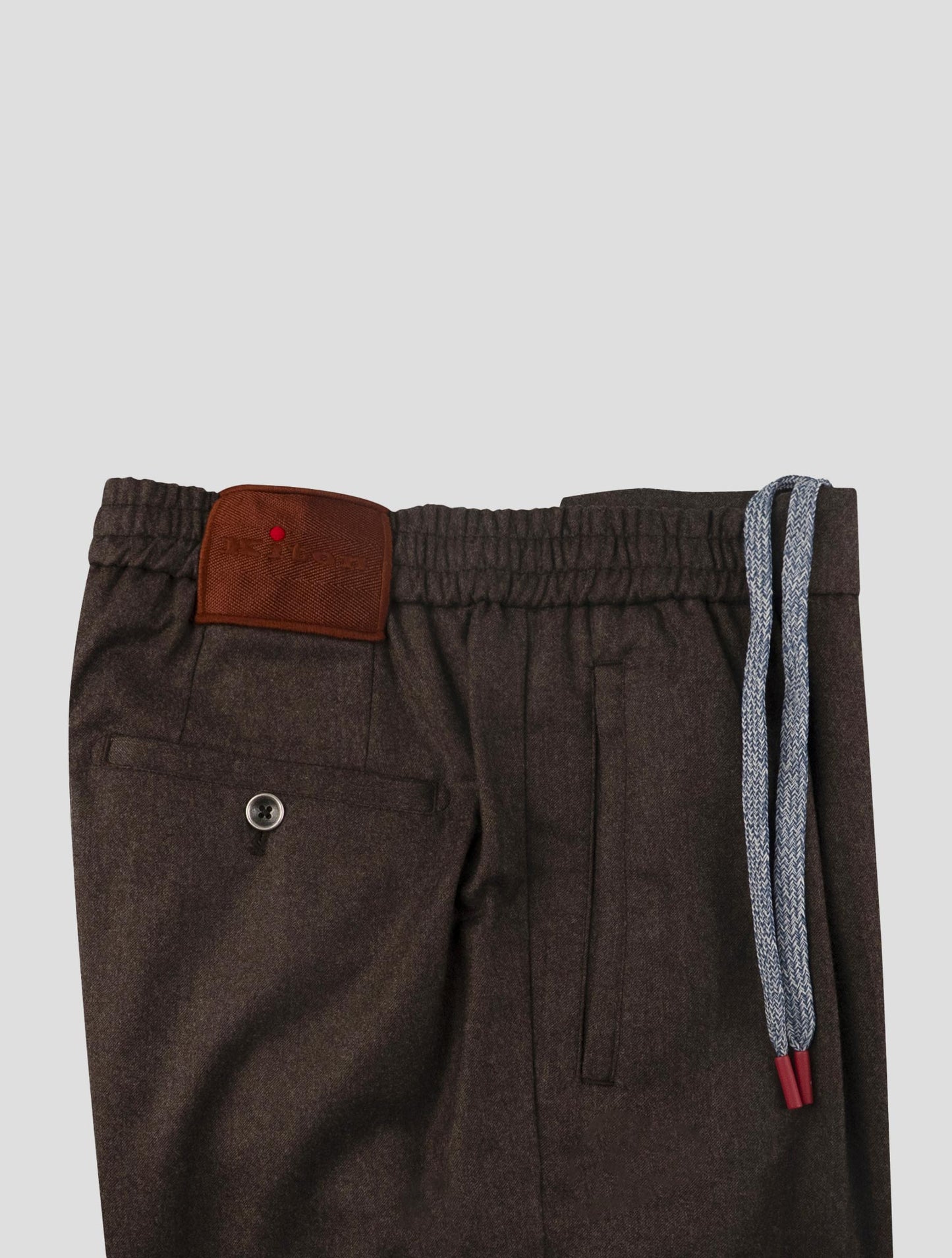 Kiton Dark Brown Virgin Wool Pants