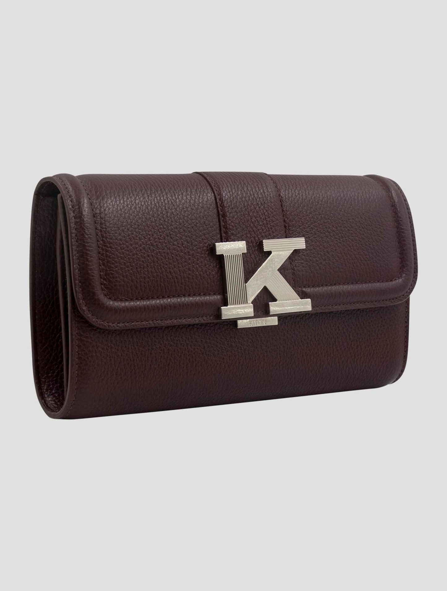 Kiton Burgundy Leather Bag Women