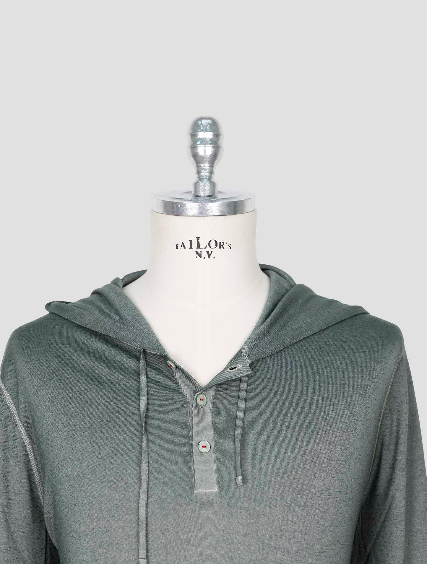 Kiton Green Cashmere Silk Sweater Hoodie