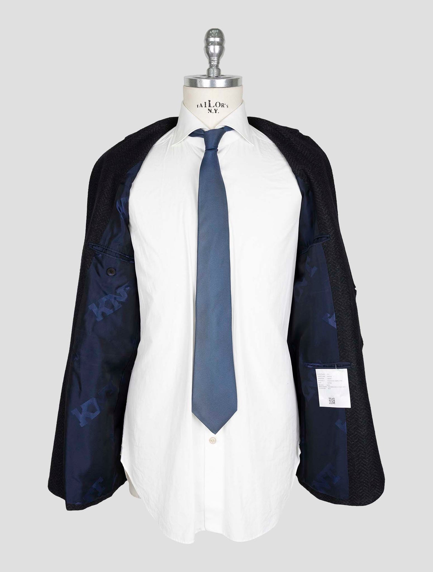 Kiton Knt Dark Gray Cotton Cashmere Blazer