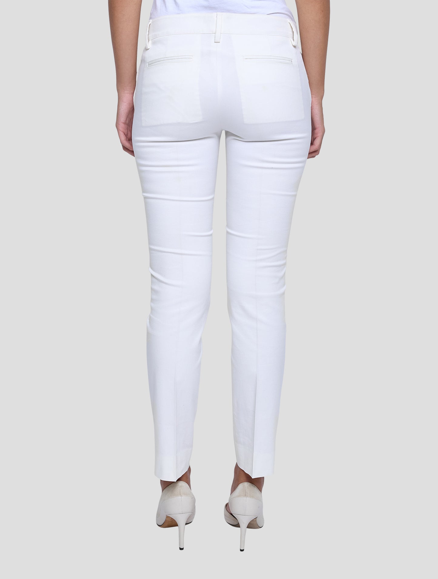 Kiton White Cotton Ea Pants Women