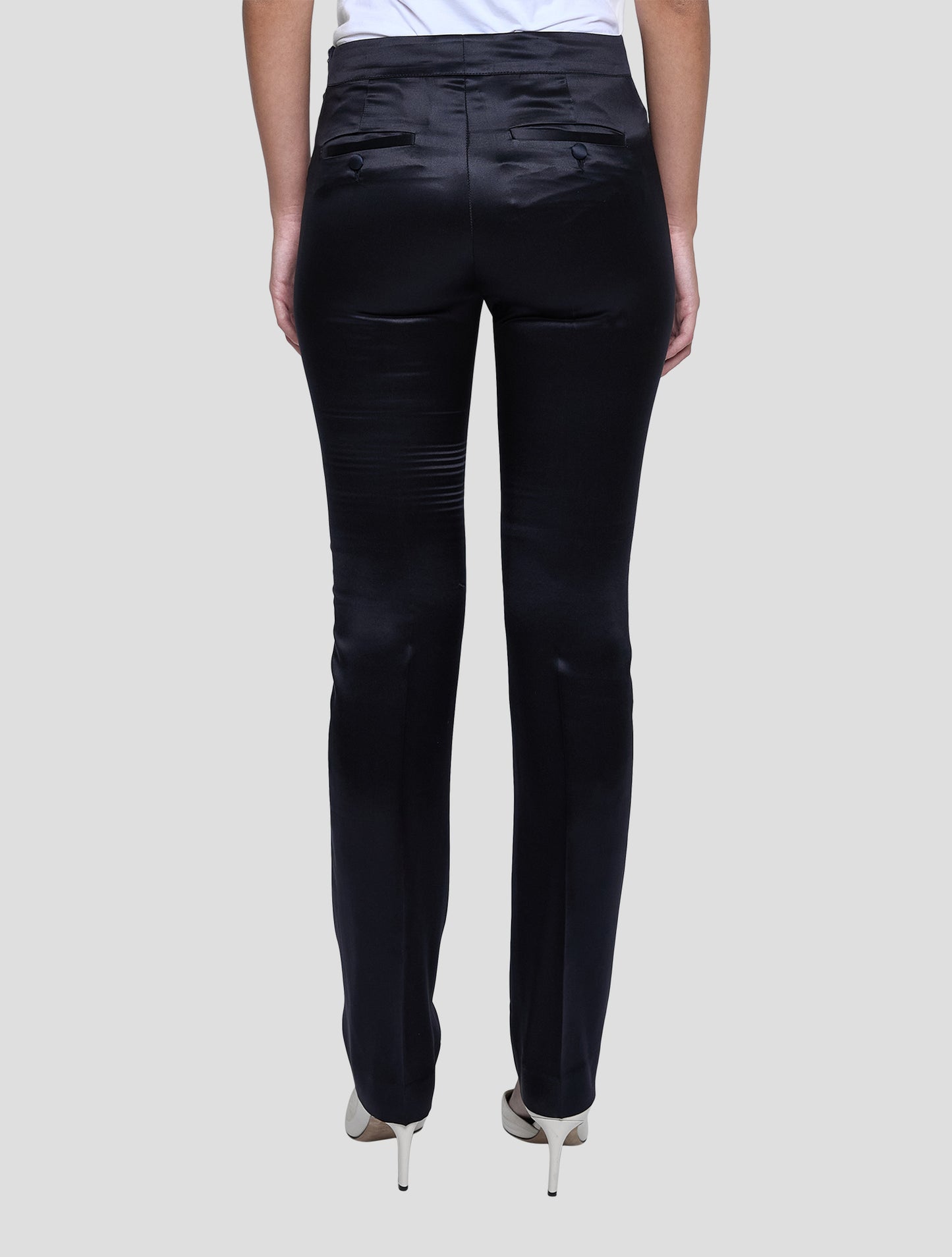 Kiton Black Silk Pants Women
