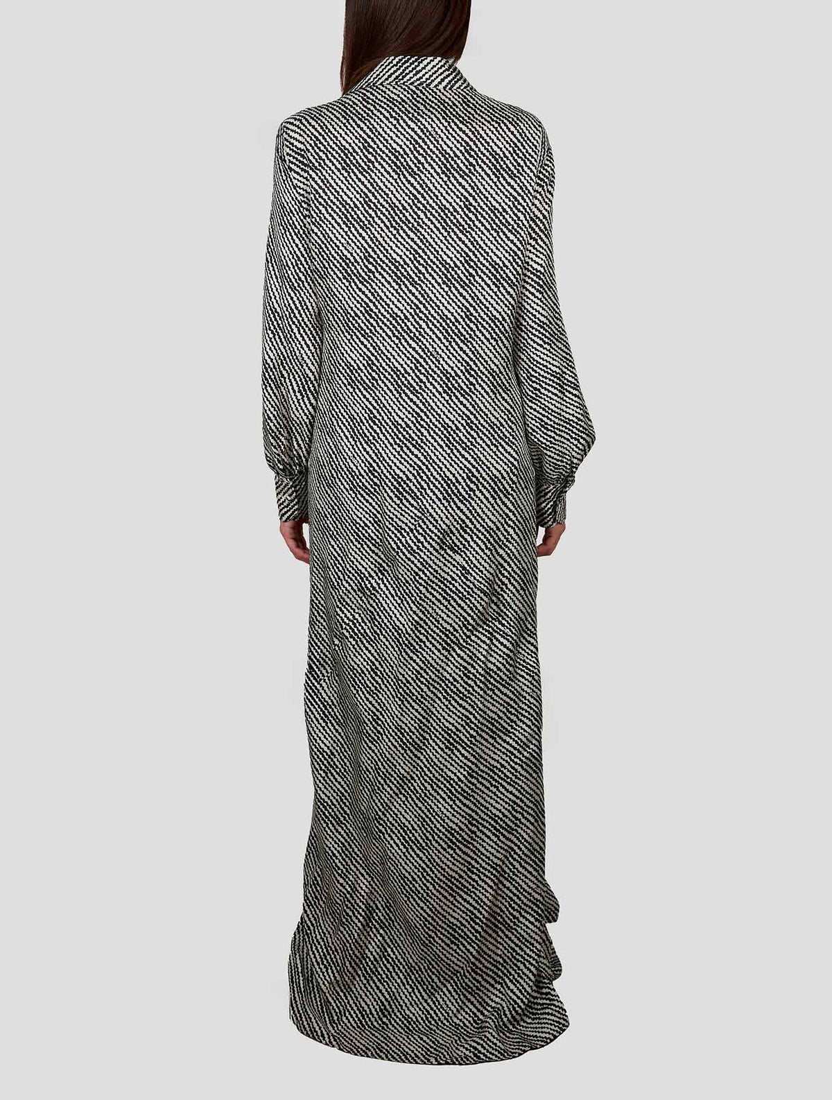 Kiton Black White Silk Dress Women