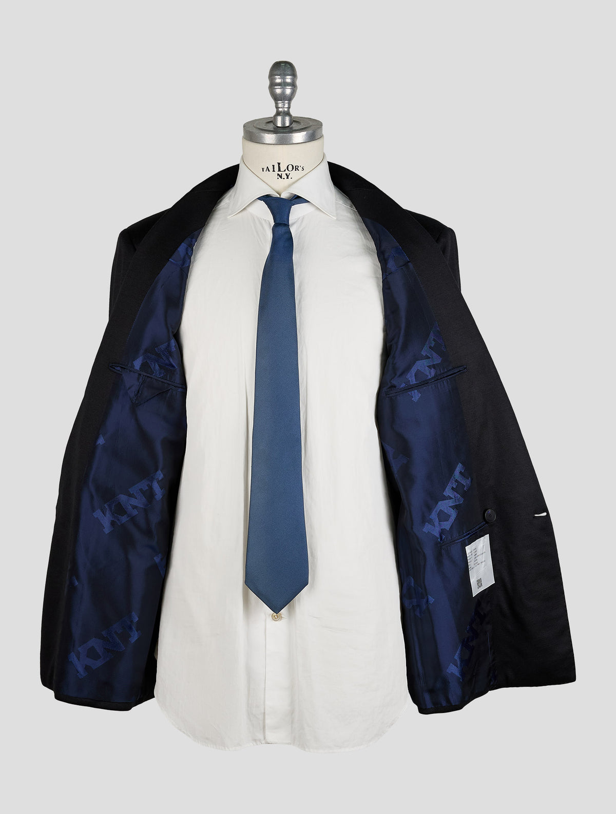 Kiton Knt Black Wool Blazer