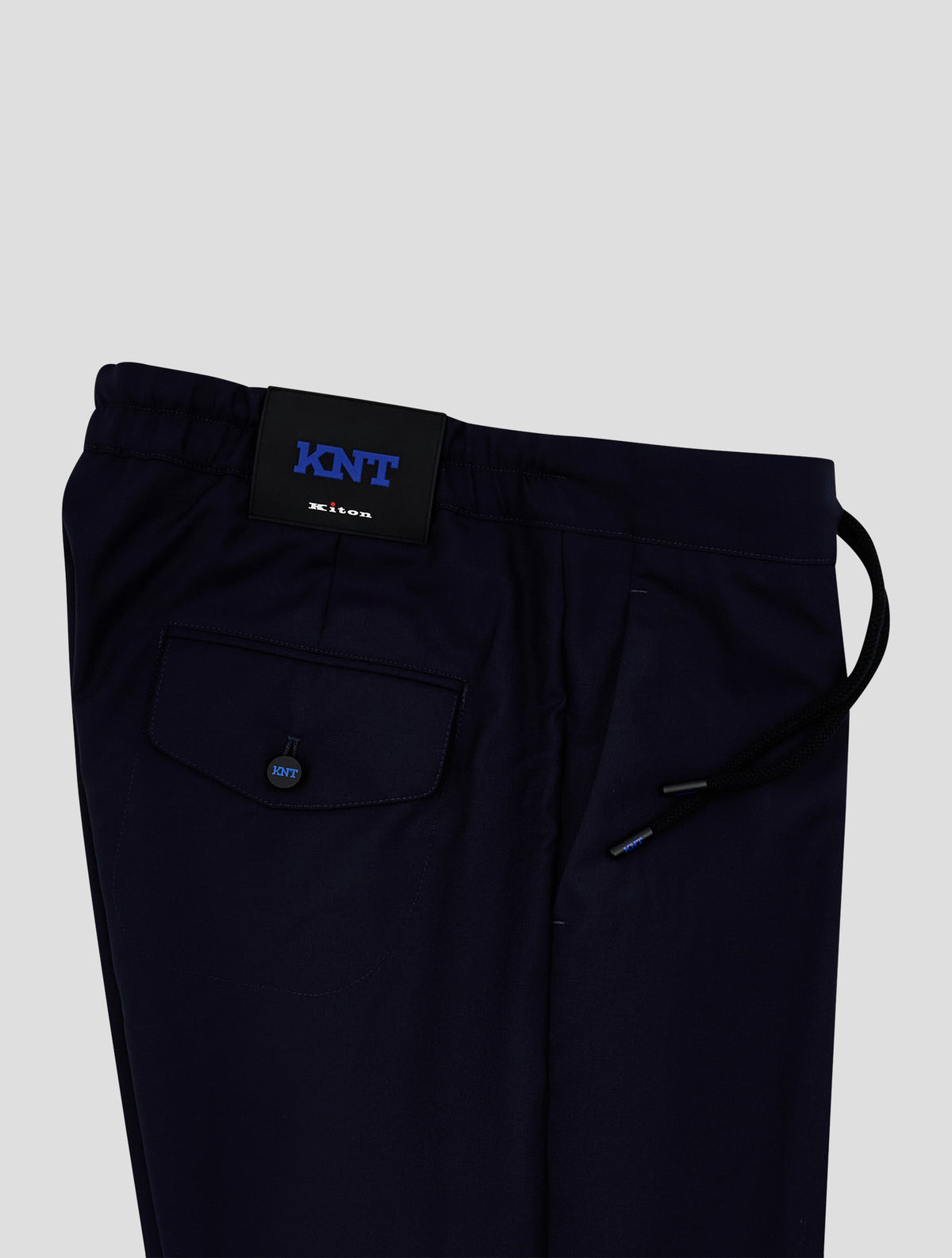 Kiton Knt Dark Blue Wool Pants
