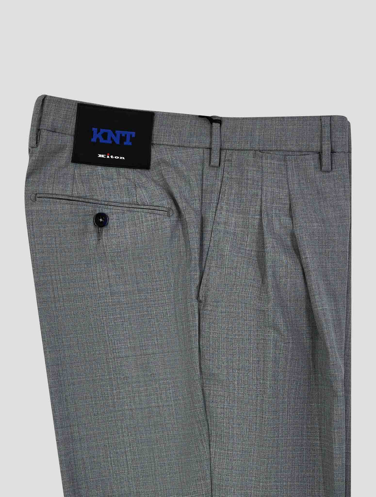 Kiton Knt Gray Wool Pants